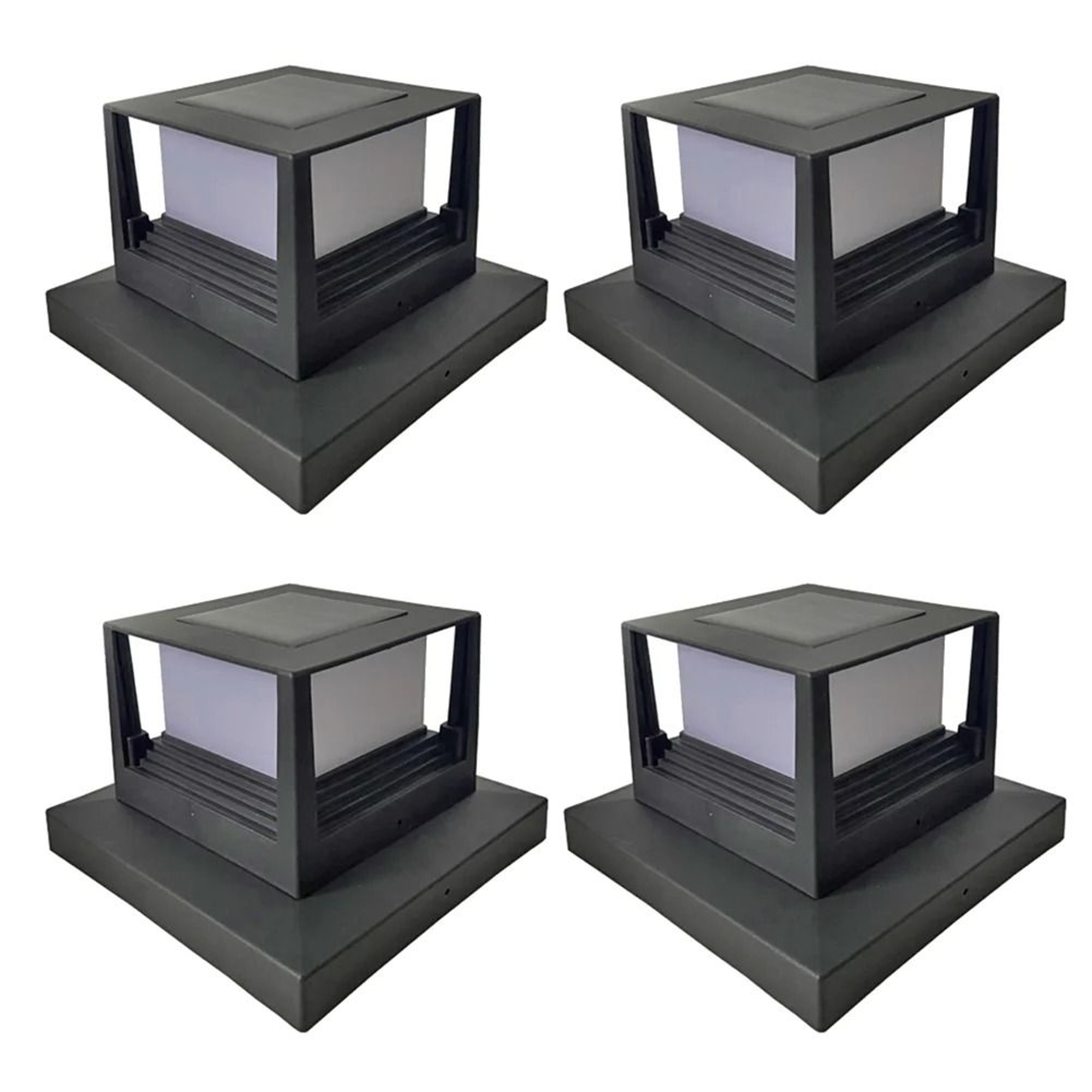 LED Solar Pillar Light  Waterproof Outdoor Column  Fence Post Lamp With DualColor Switching 8