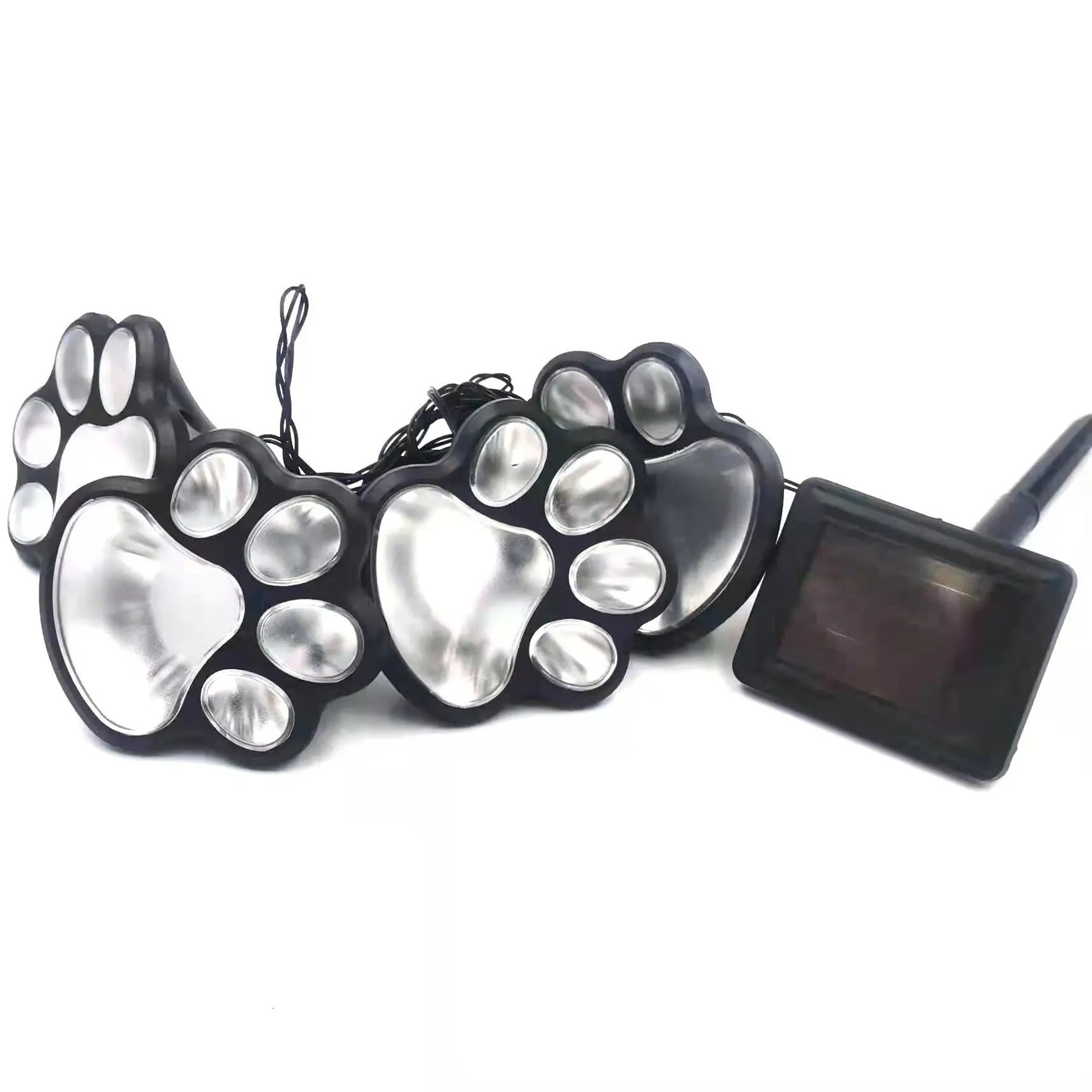Solar Paw Print Landscape Lights  IP65 Waterproof LED Stone Imitation Garden  Yard Lamps 7