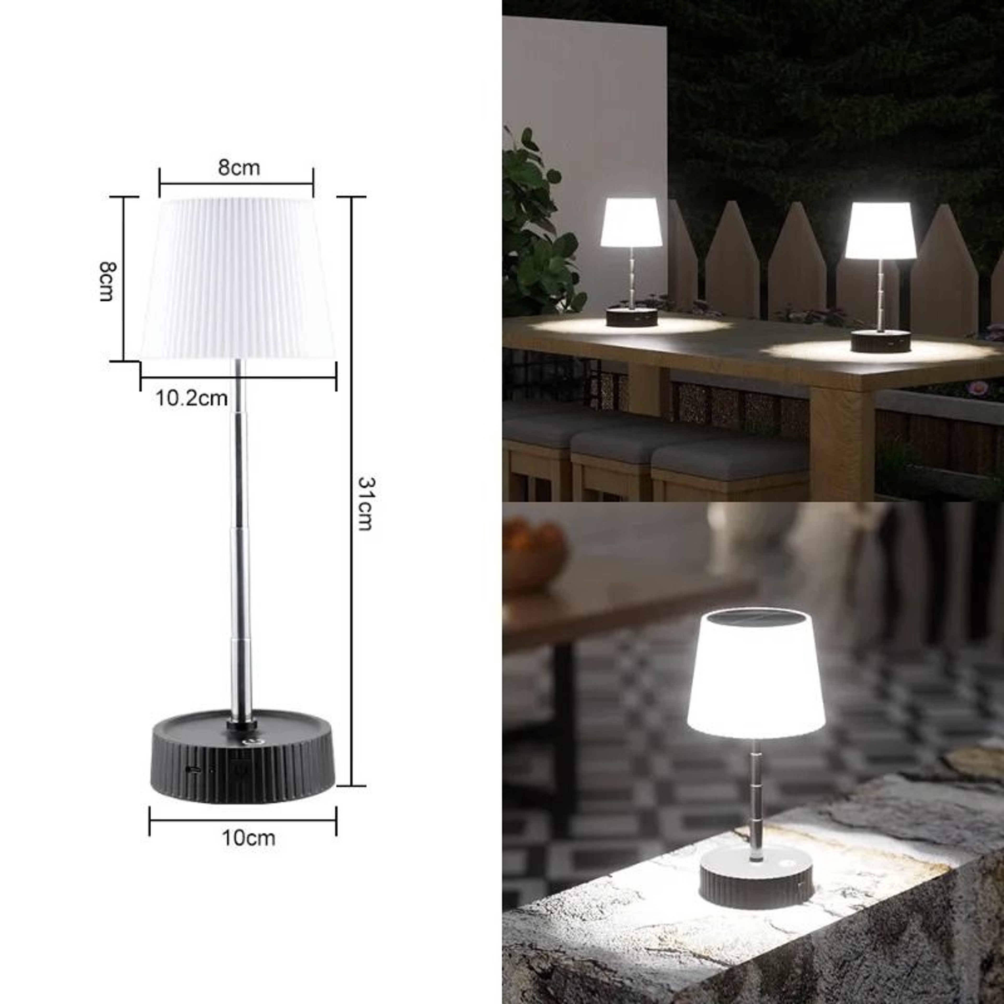 Mini Solar Folding Table Lamp  Rechargeable 17LED Outdoor Night Light  Desktop Floor Lamp 4