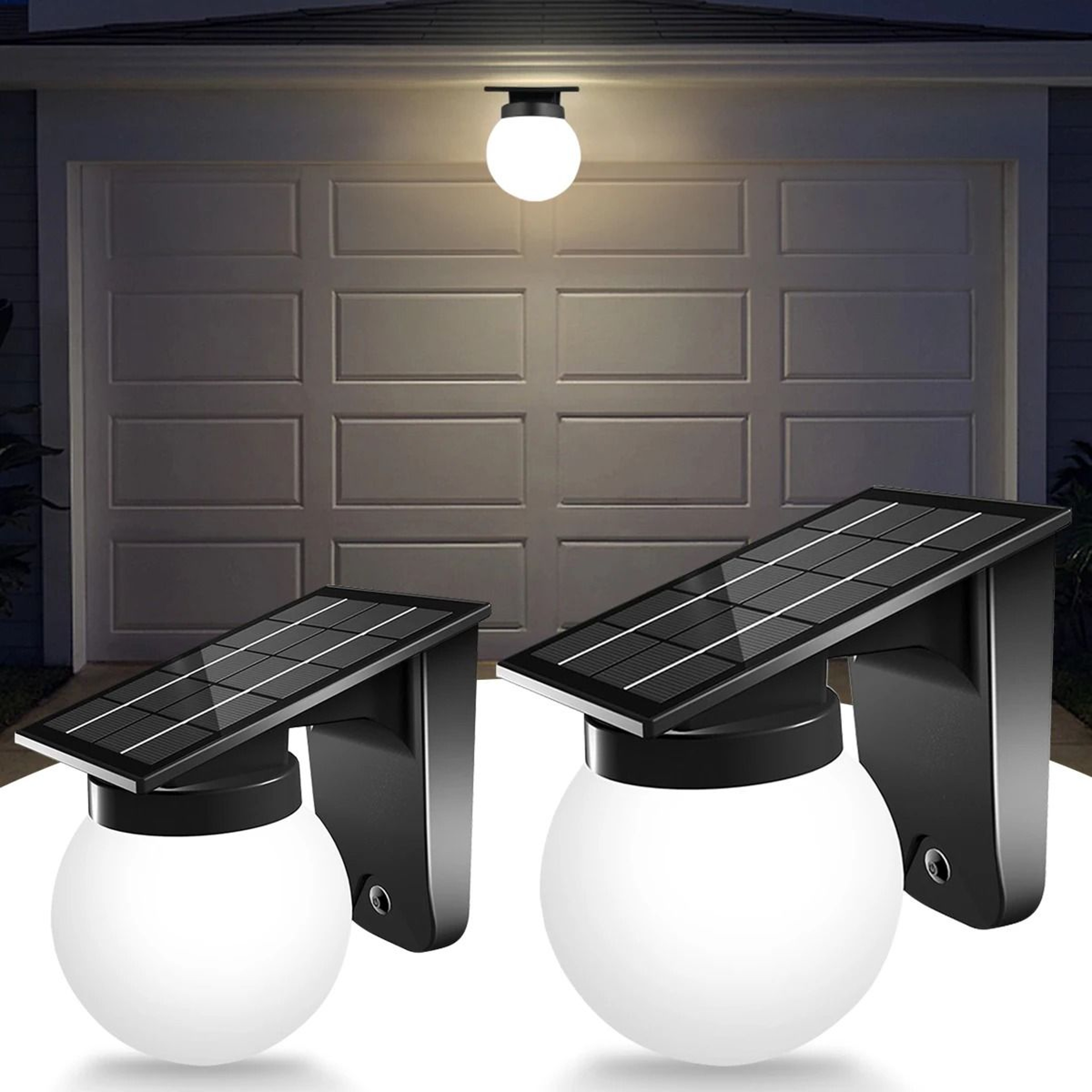 Solar Outdoor Wall Light  IP65 Waterproof Adjustable Brightness Landscape Lighting For Garden Yard  0