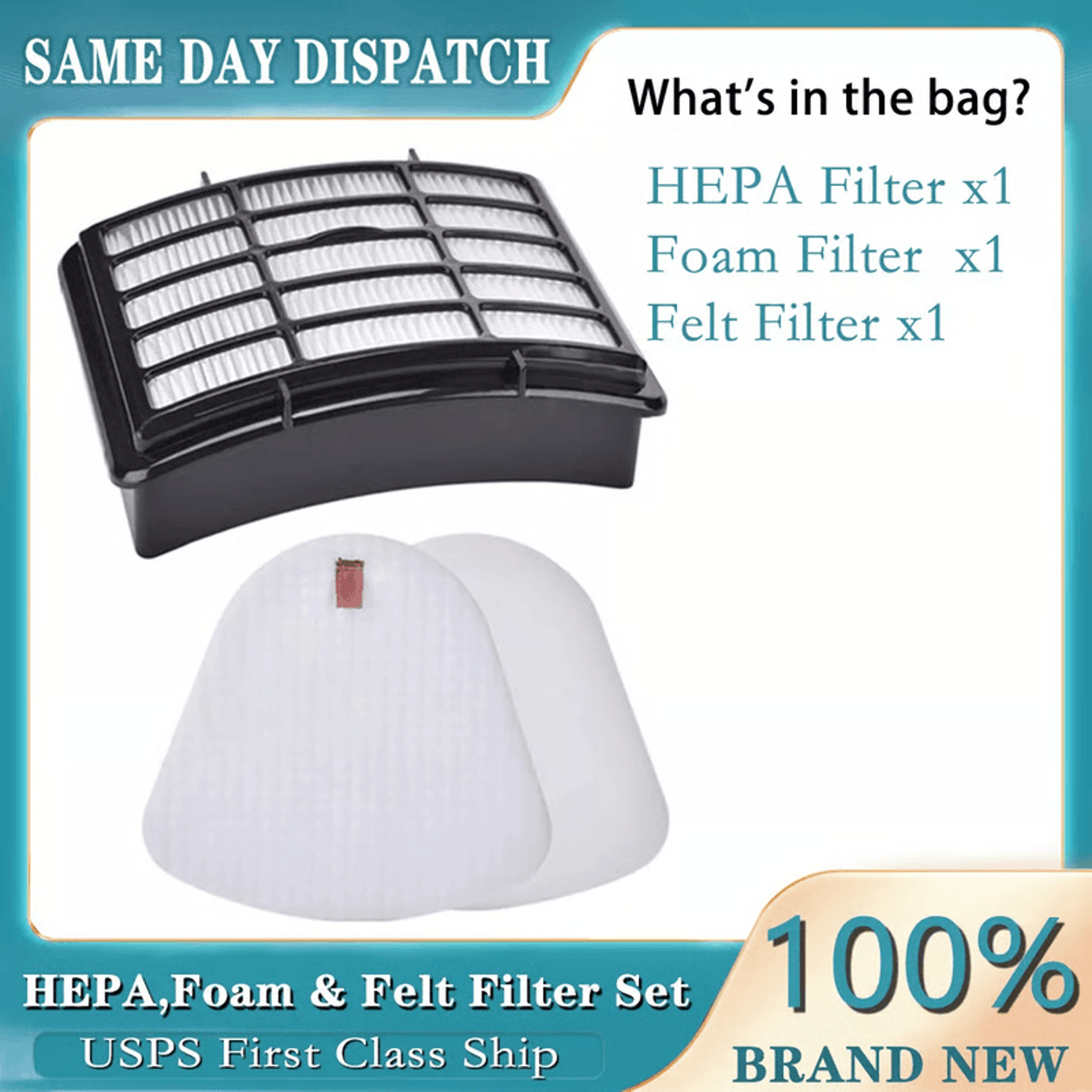 Vacuum Filter Replacement Kit For Shark Navigator  Fits NV350 NV360 NV370 XFF350 XHF350 0