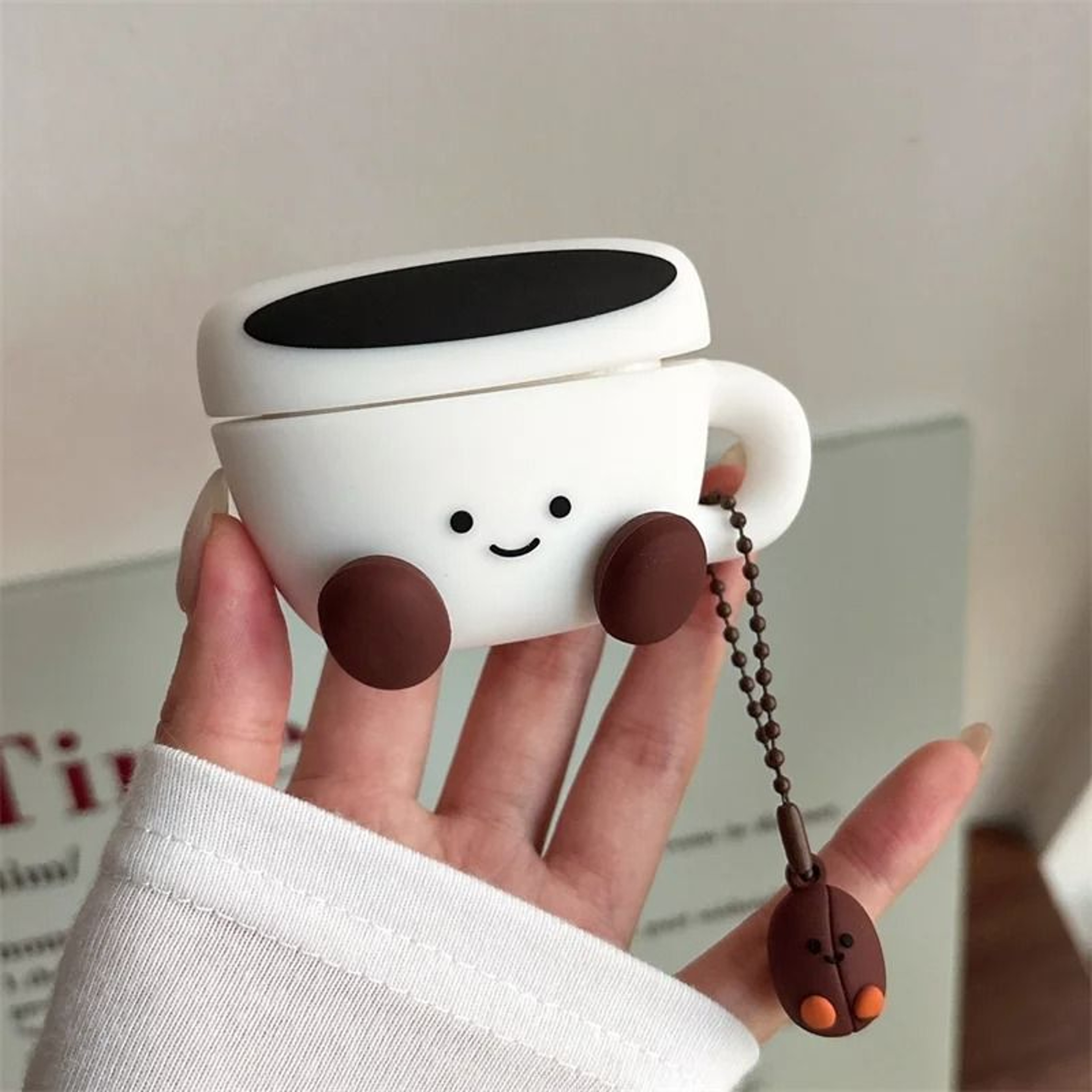 3D Smiling Face Coffee Cup AirPods Case  Silicone Protective Cover For AirPods 1 2 3 4  Pro 4