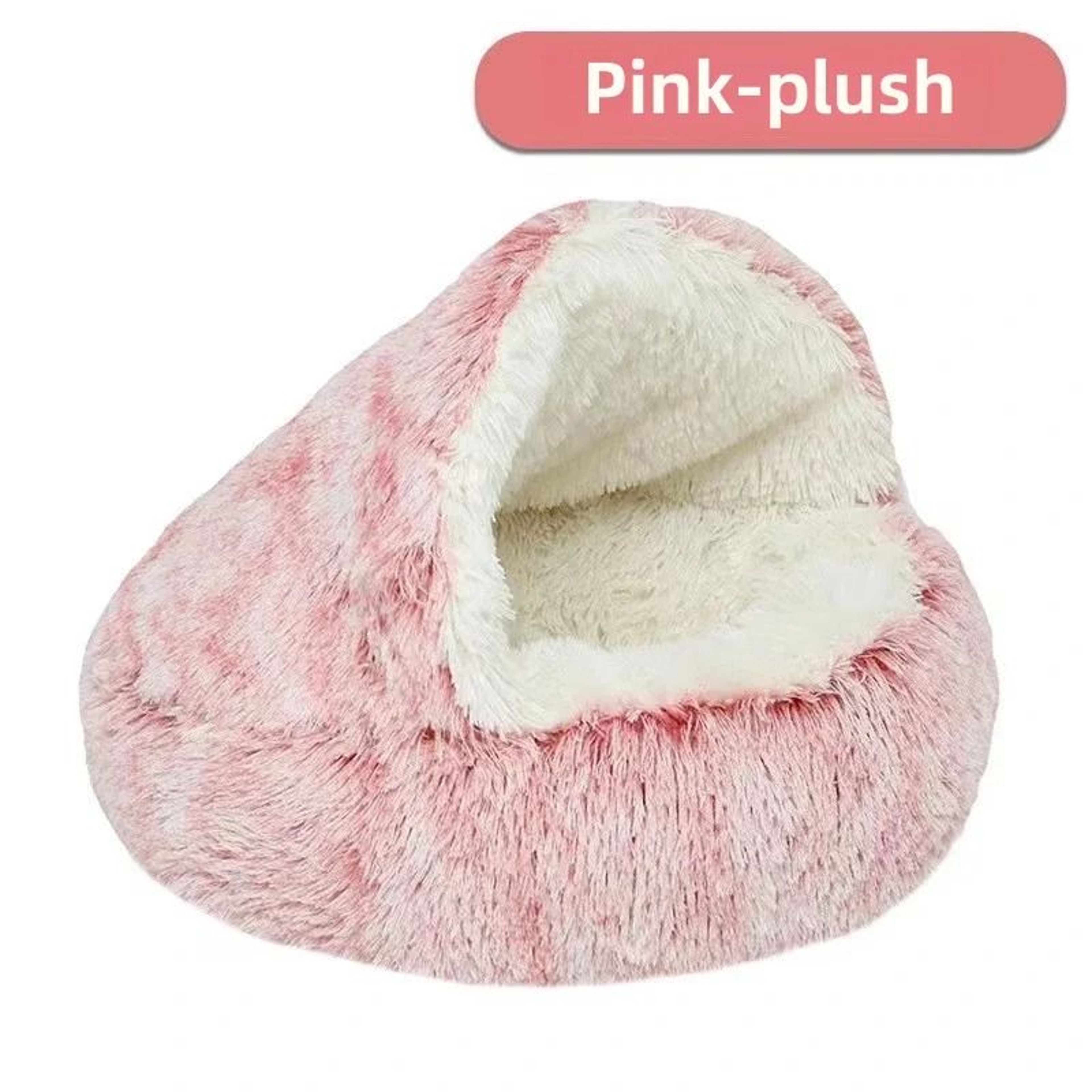 SemiEnclosed Plush Pet Bed  Autumn  Winter Warm Shell Nest For Cats  Small Dogs 10