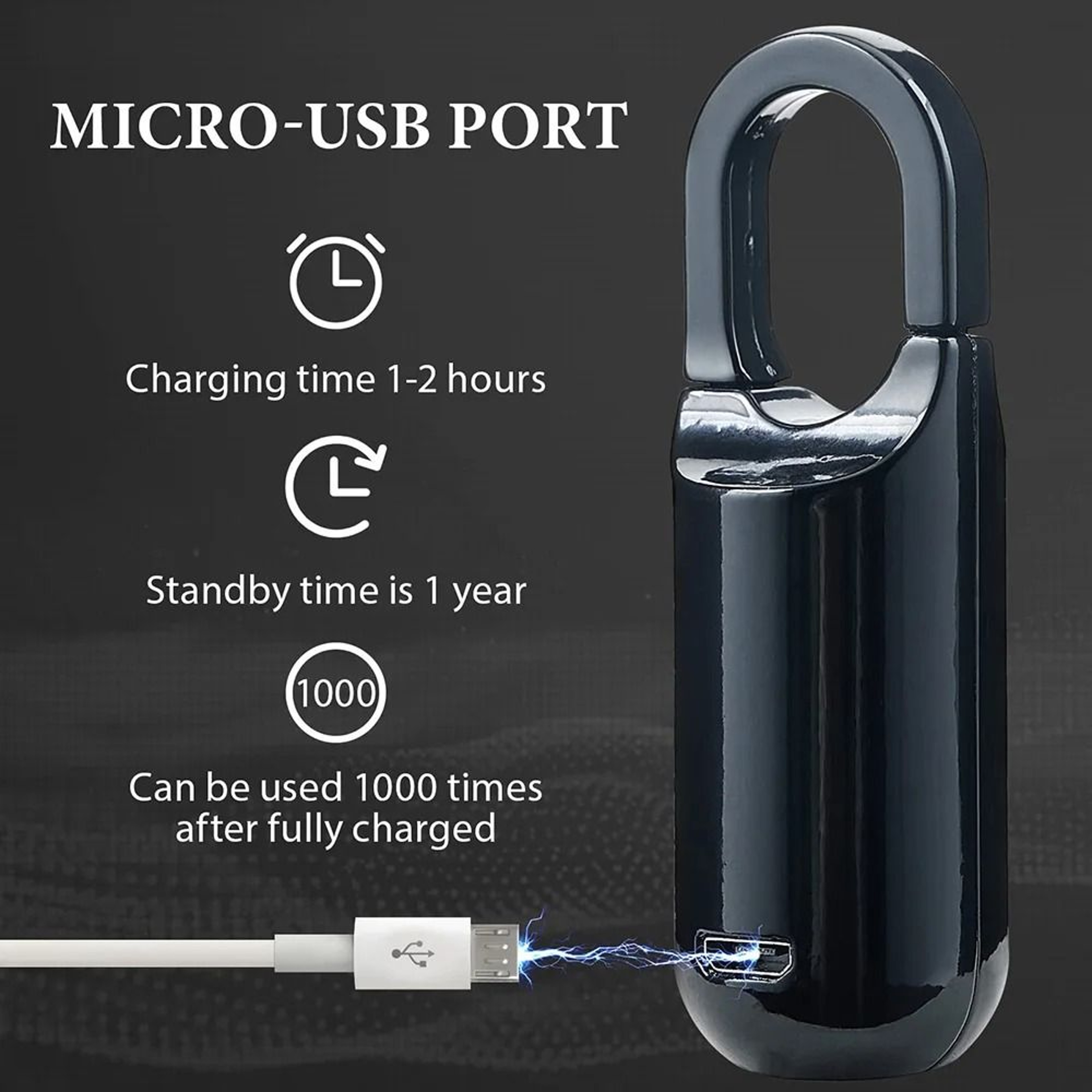 Fingerprint Padlock Smart Keyless Lock  Biometric Rechargeable Security For Gym  School Locker 1