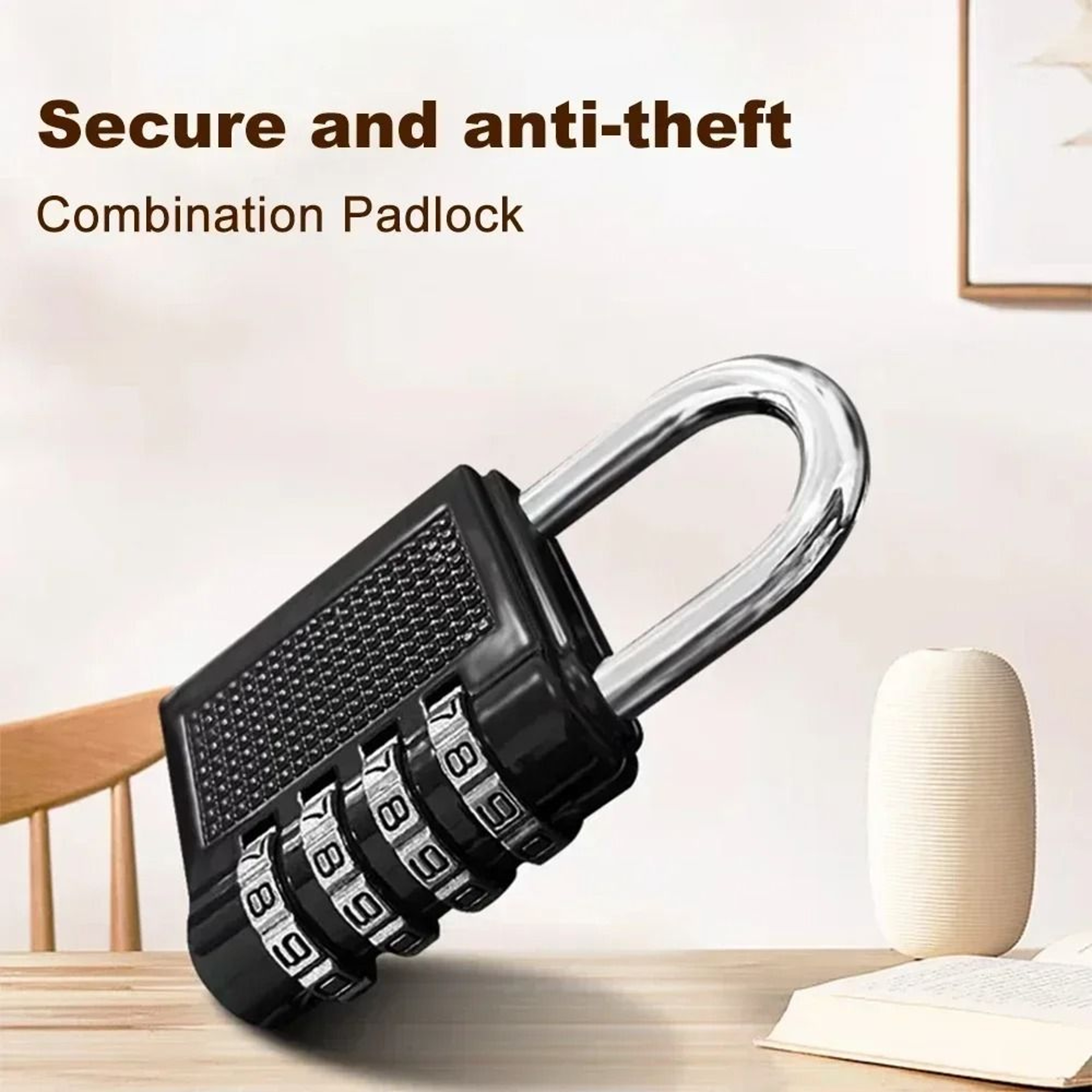2PCS 4Digit Combination Padlocks  Waterproof Zinc Alloy Security For School  Gym Lockers 1