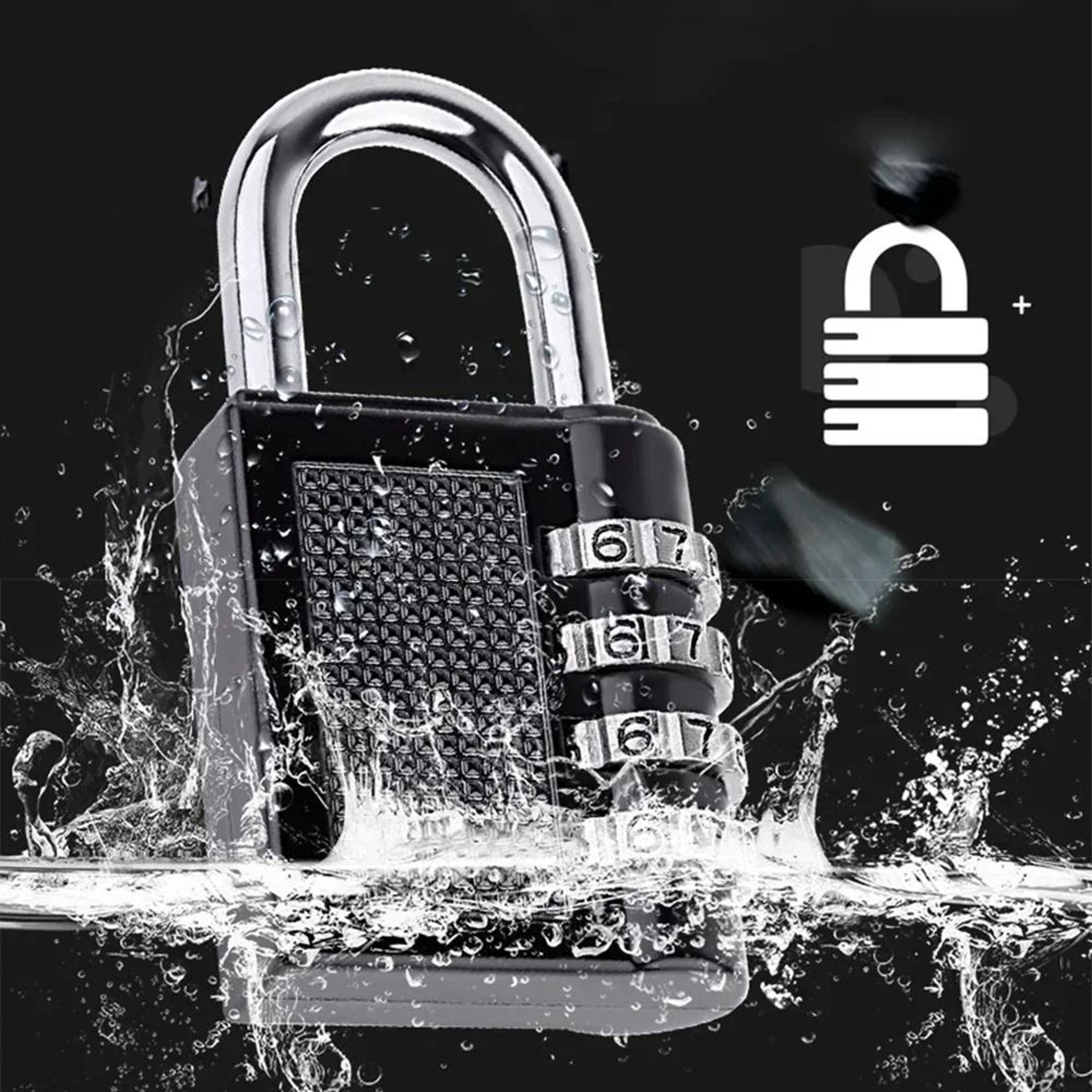 2PCS 4Digit Combination Padlocks  Waterproof Zinc Alloy Security For School  Gym Lockers 3