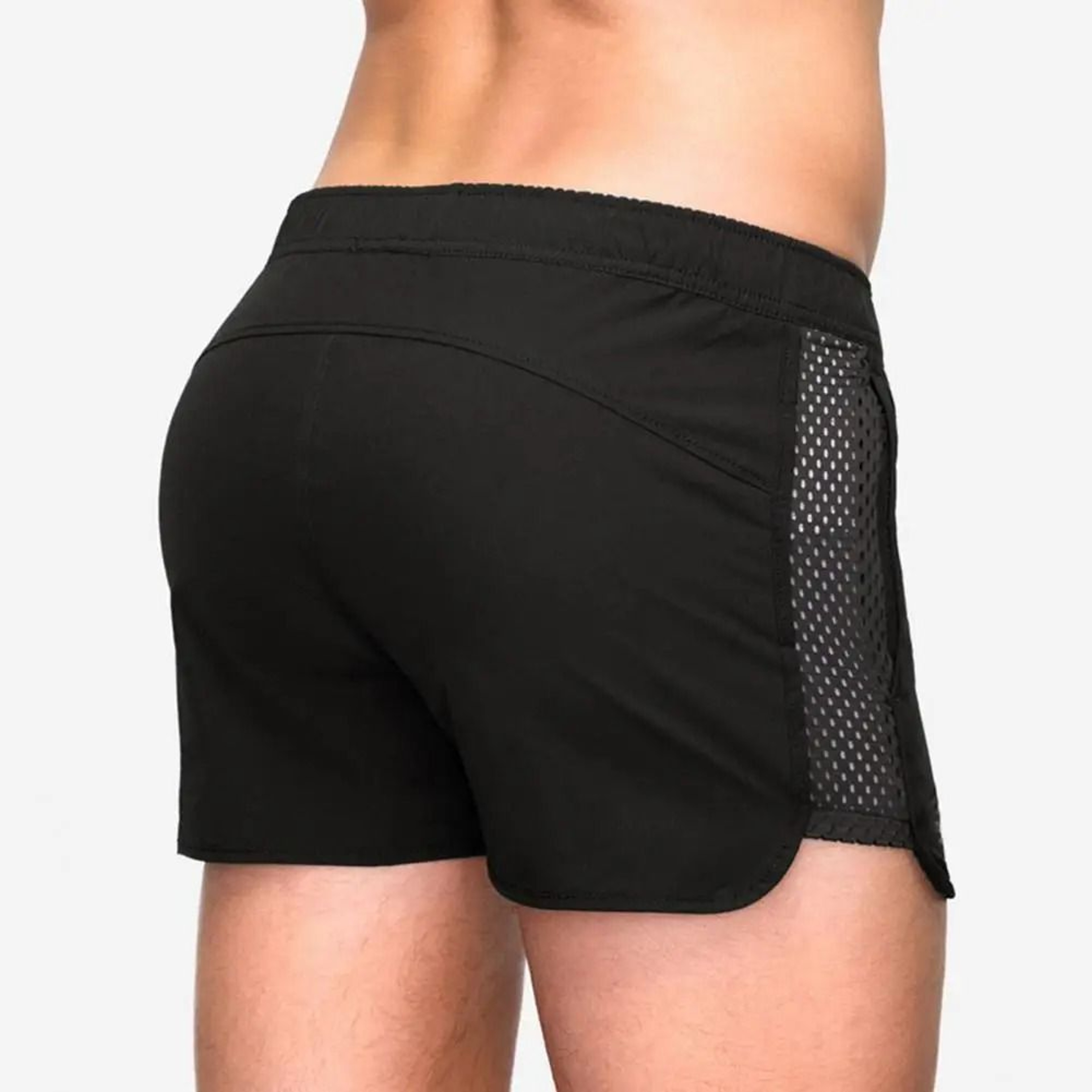 Mens Quick Dry Mesh Sport Shorts  Elastic Waistband Fitness  Beach Surfing Shorts 0