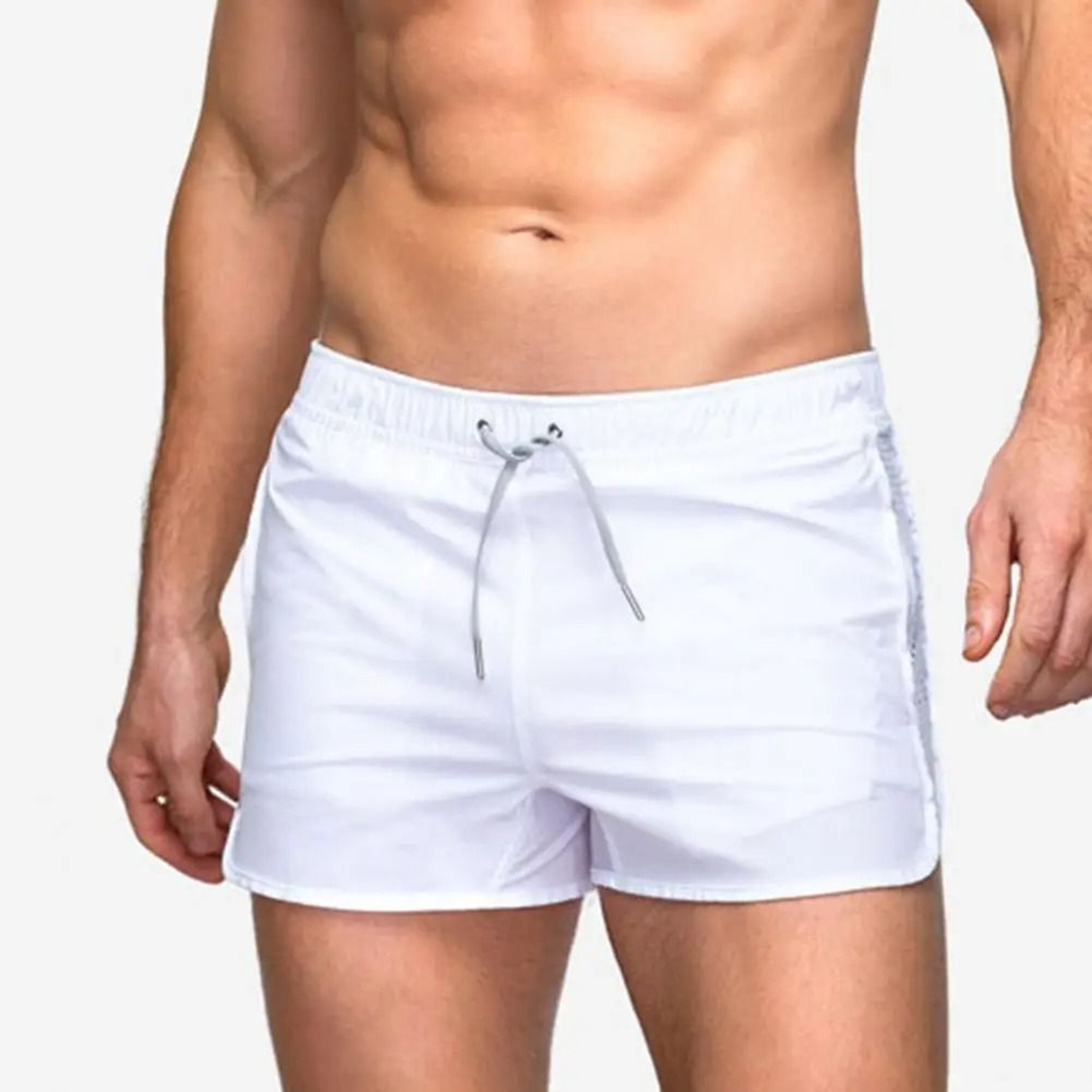 Mens Quick Dry Mesh Sport Shorts  Elastic Waistband Fitness  Beach Surfing Shorts 4