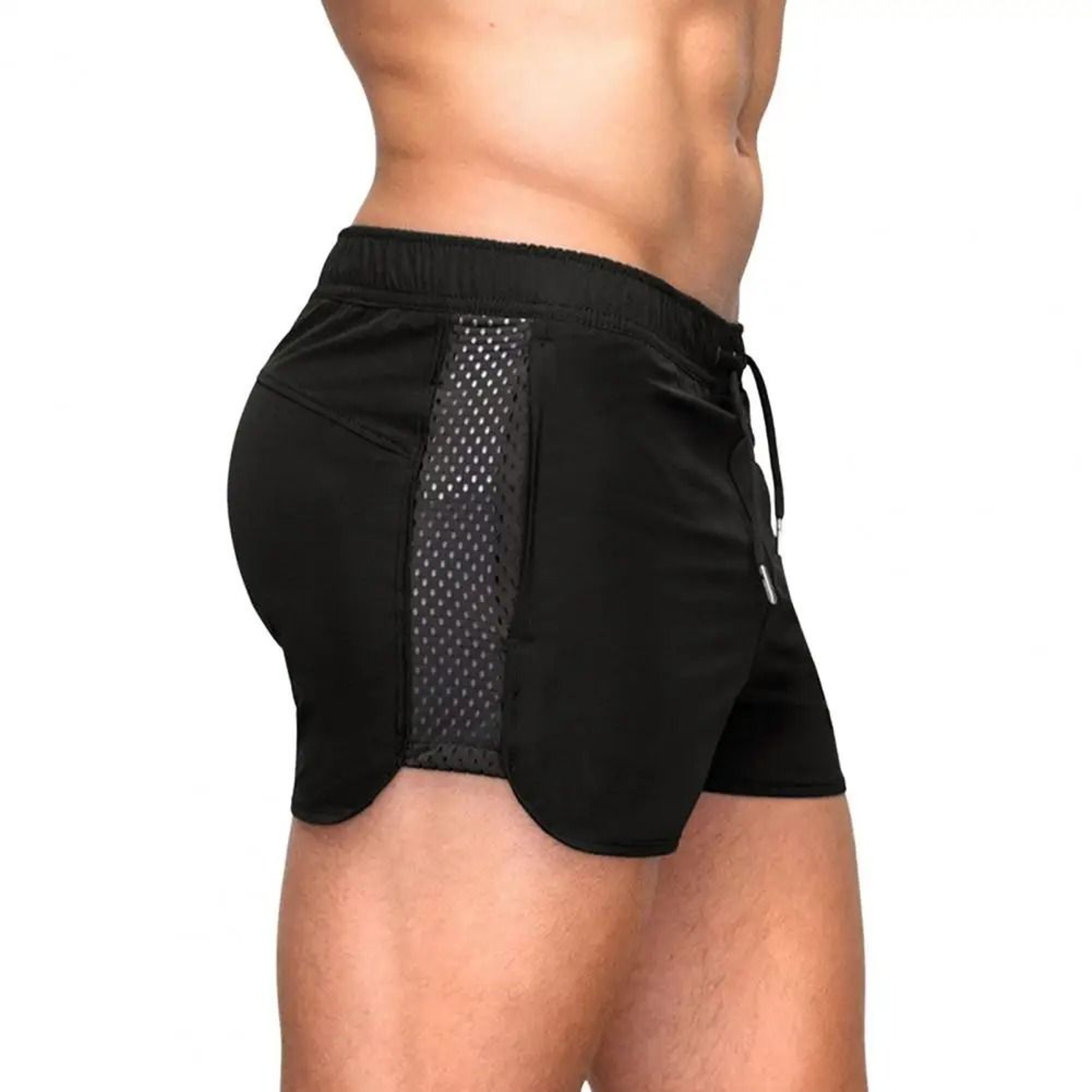 Mens Quick Dry Mesh Sport Shorts  Elastic Waistband Fitness  Beach Surfing Shorts 7