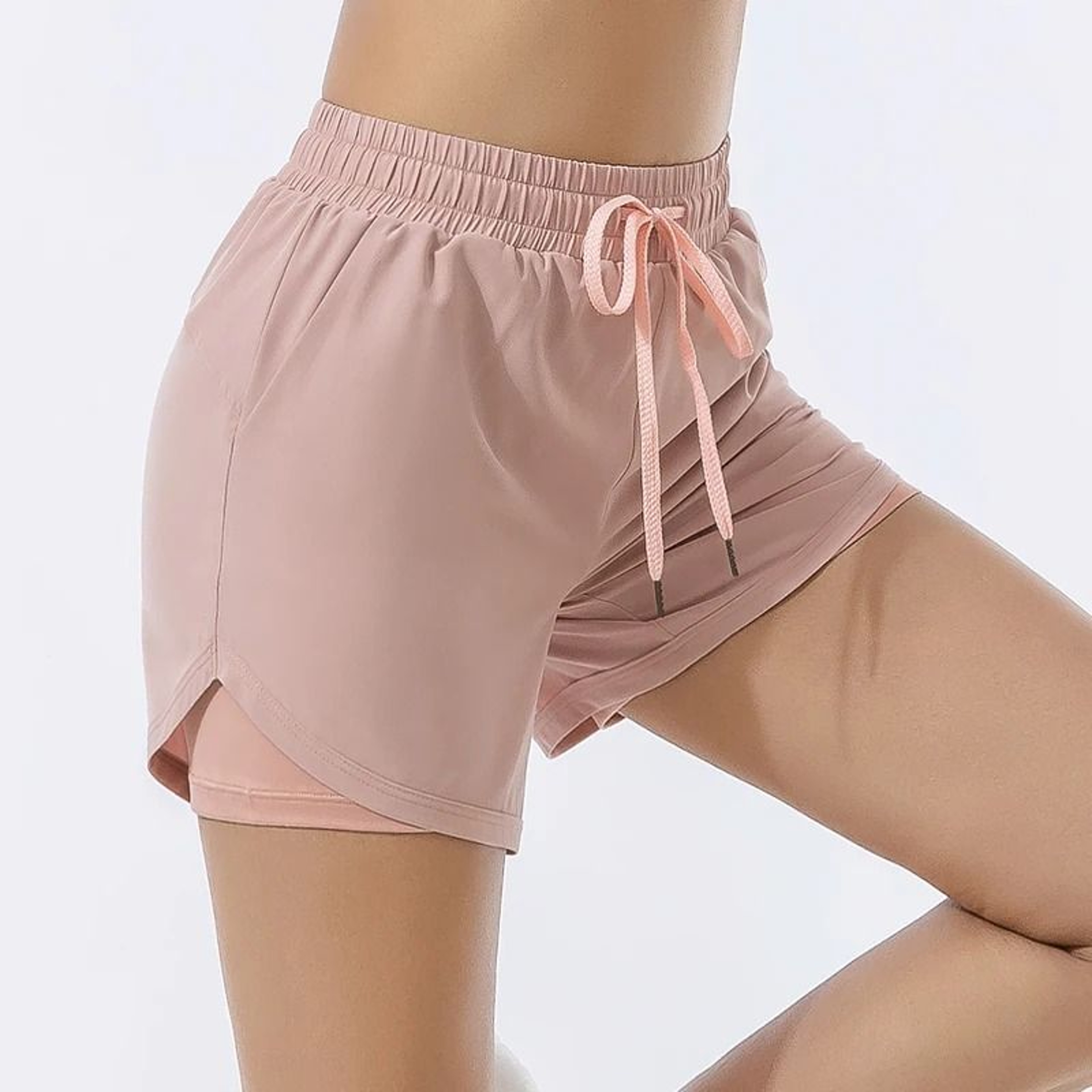 Womens Loose DoubleLayer Sports Shorts  HighWaisted AntiSlip Yoga  Running Fitness Pants 5