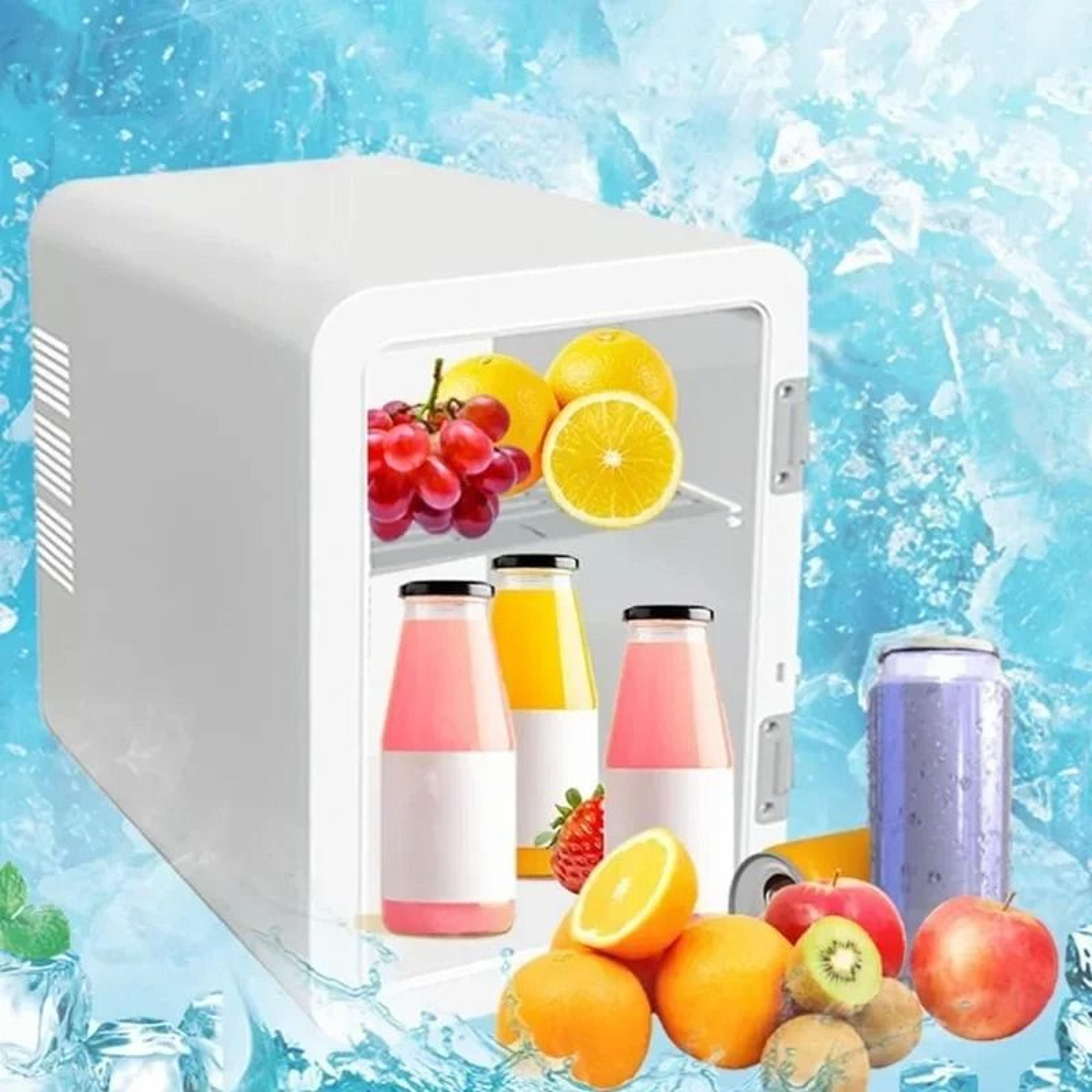6L Car Mini Fridge  Beauty Refrigerator  Portable Semiconductor Skincare  Makeup CoolerHeater 1