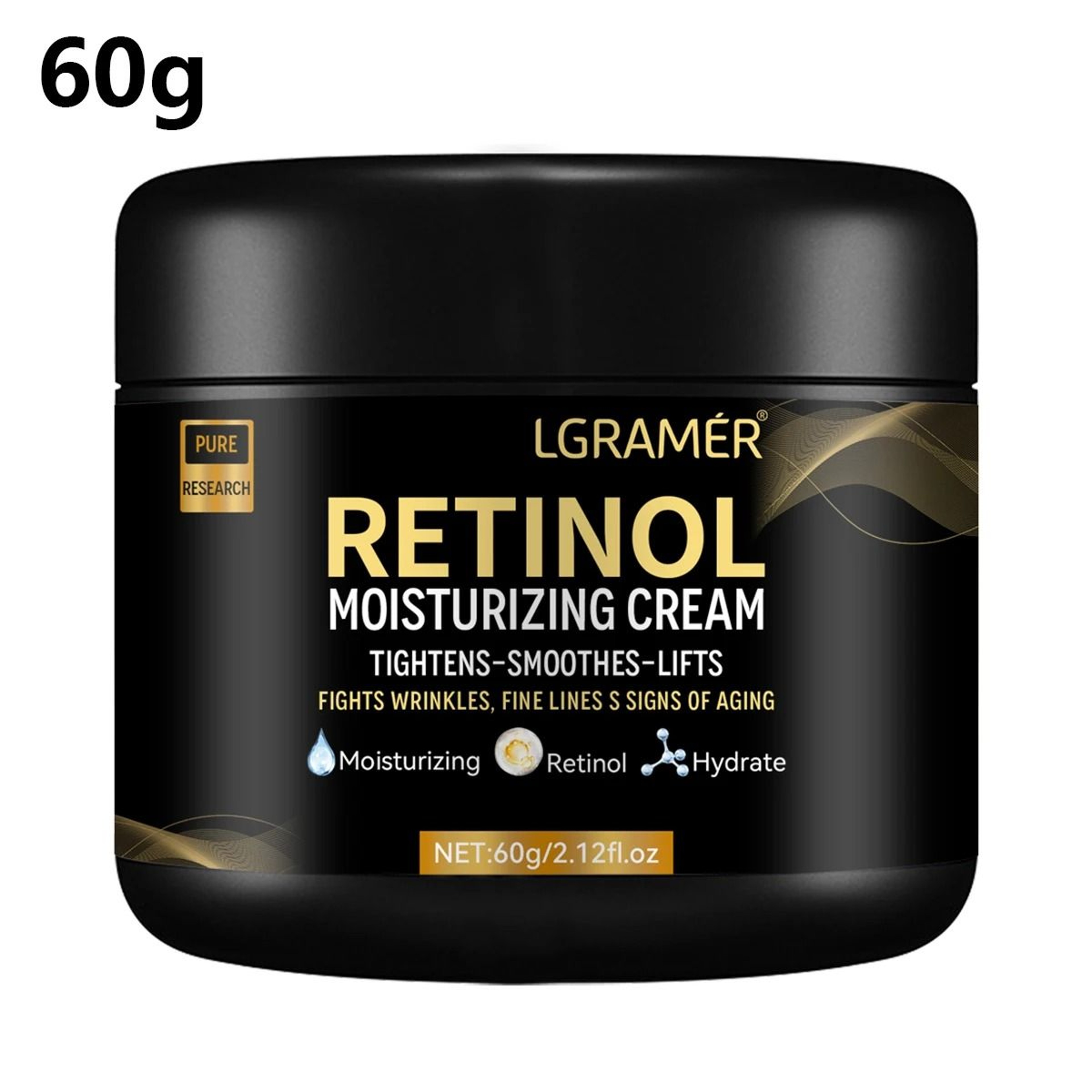 Mens Retinol Face Moisturizer  AntiWrinkle  Aging Recovery Cream  Professional Whitening  Pore Shri 6