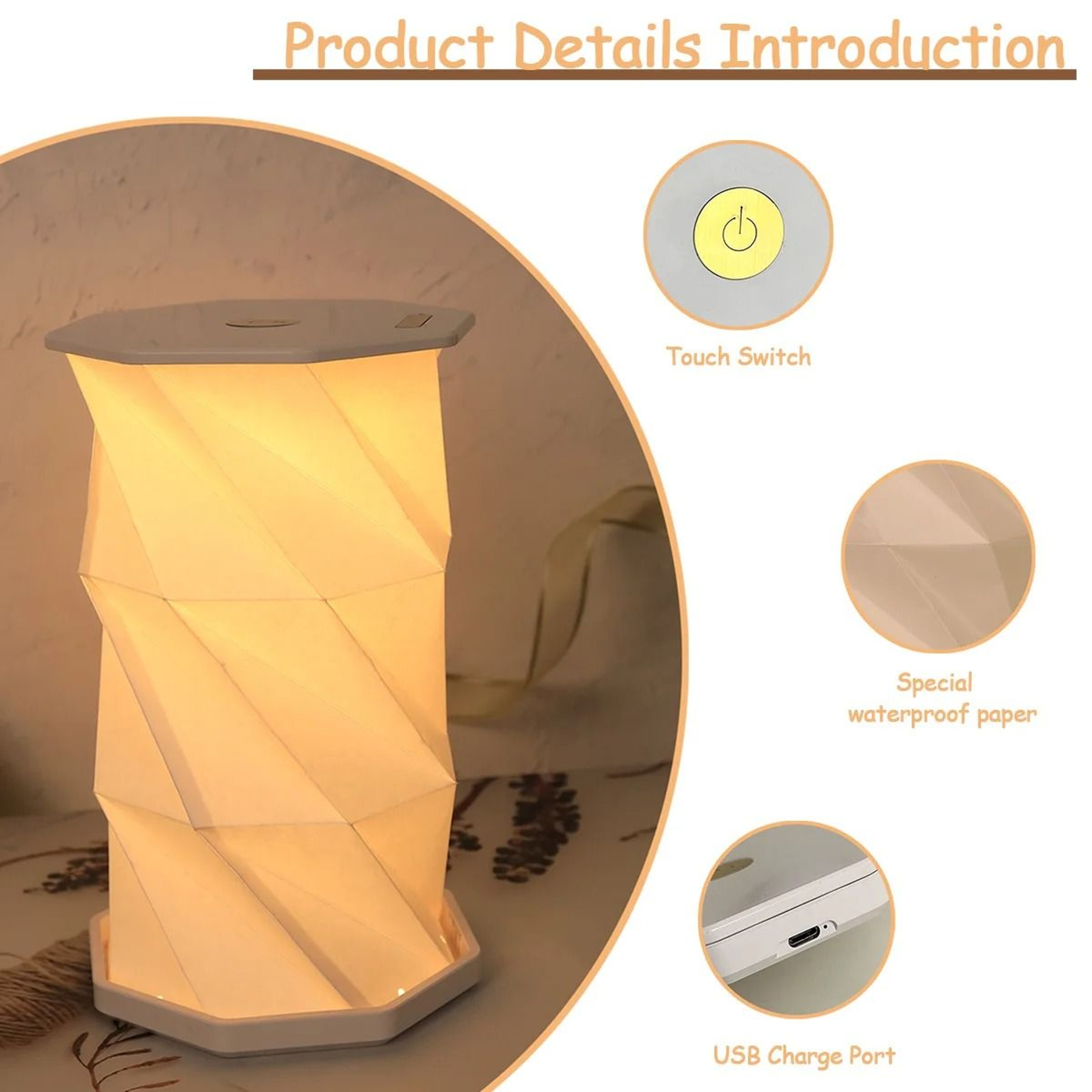 Creative Rotating Night Light Foldable Atmosphere LED Book Table Lamp For Bedroom Decoration 2