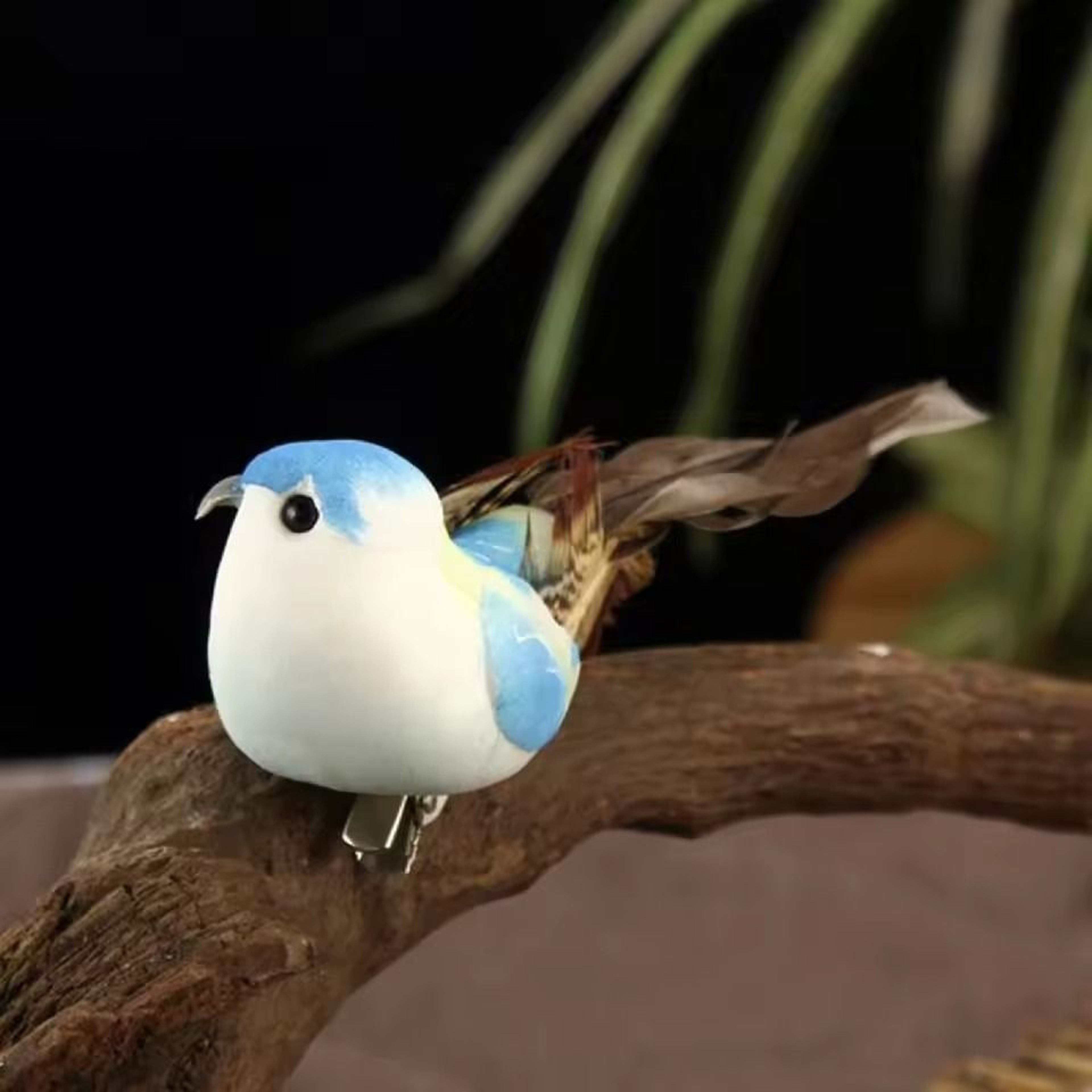 6PCS Simulation Artificial Bird Sparrow Statues Foam Desktop Miniatures For DIY Home Decor 4