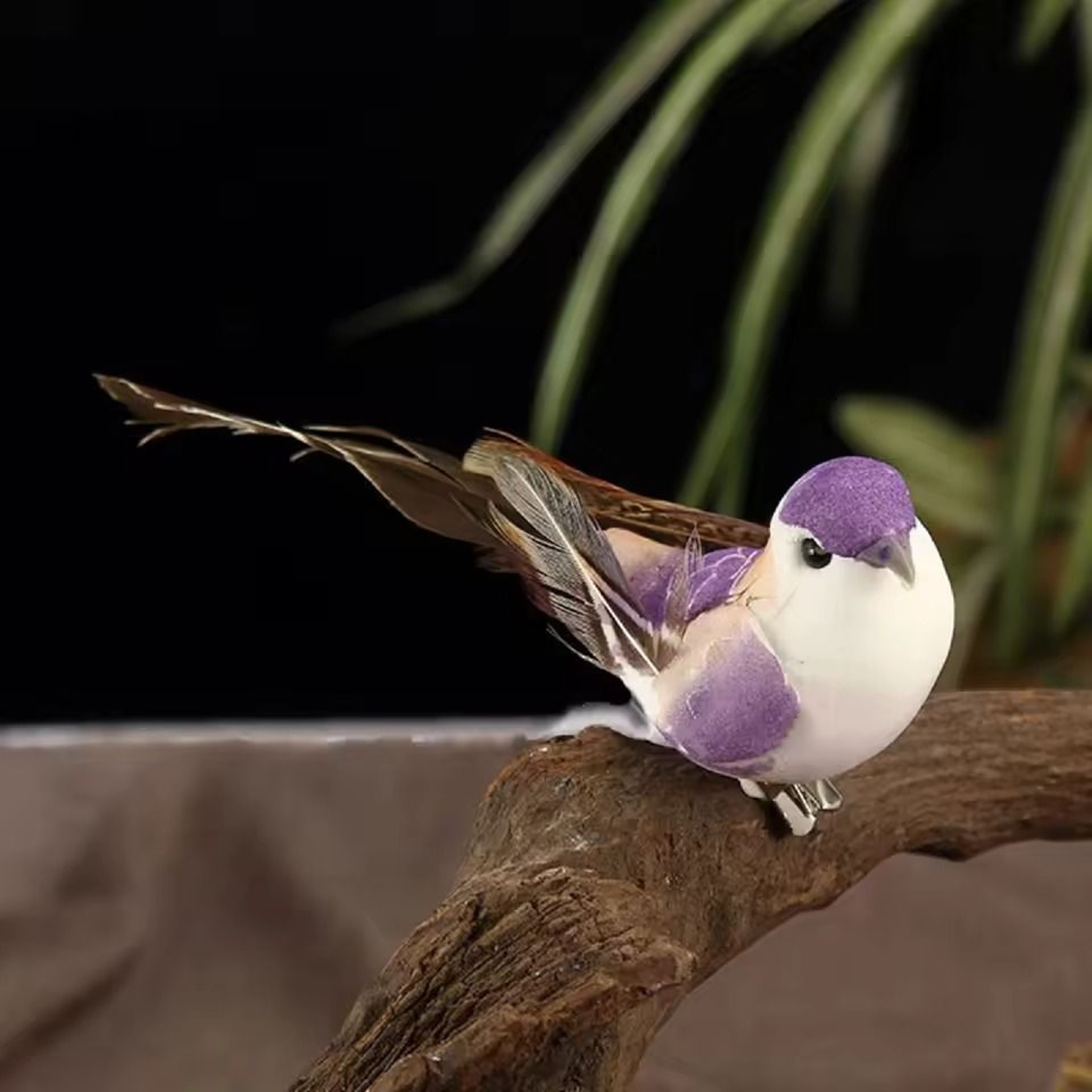 6PCS Simulation Artificial Bird Sparrow Statues Foam Desktop Miniatures For DIY Home Decor 5