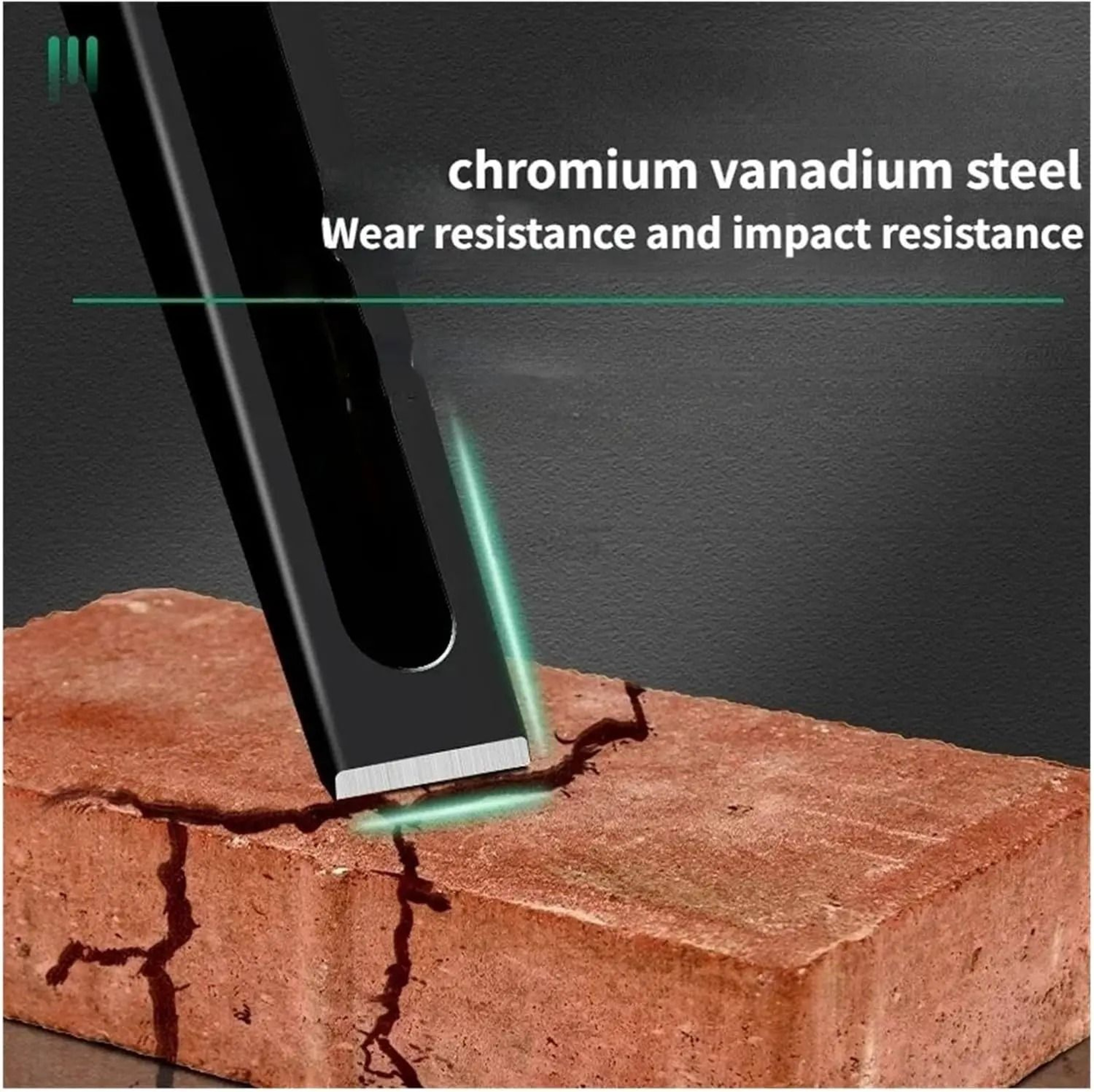 Precision Chrome Vanadium Steel Stone Flat Chisel With Ergonomic Hand Guard For Concrete And Masonr 4