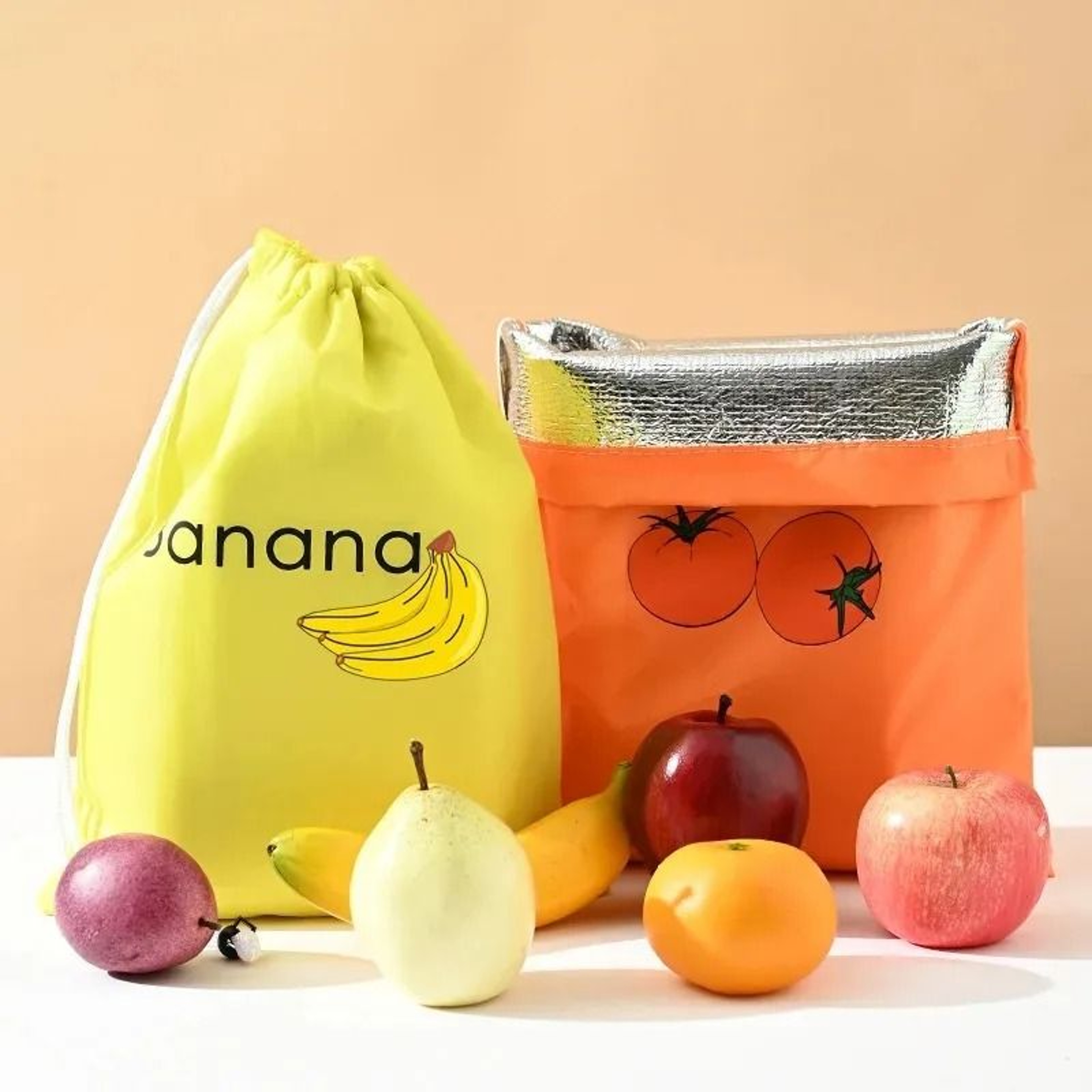 Insulated FreshKeeper Reusable Drawstring Bag For Banana And Vegetable Storage 2