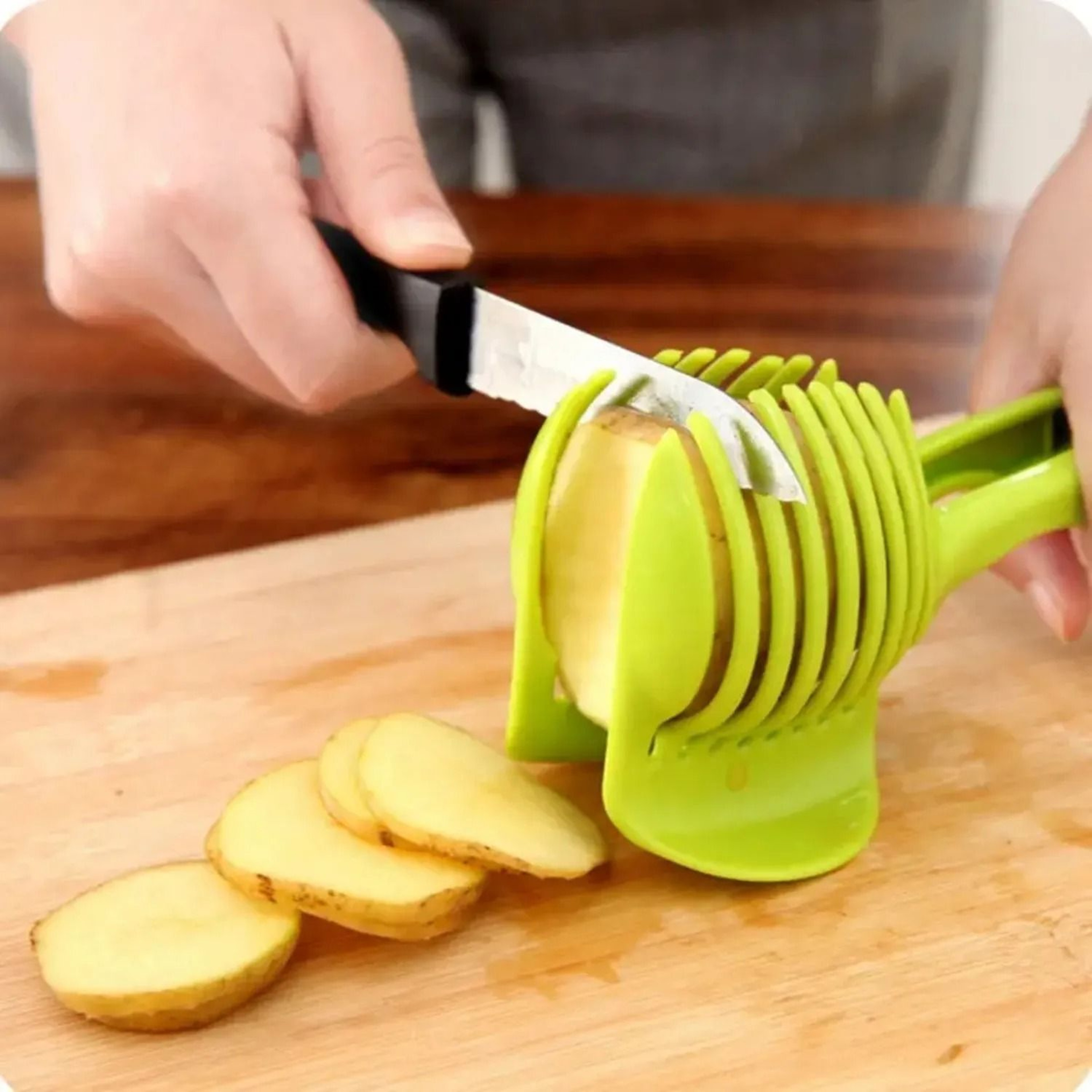 Handheld Plastic Potato Slicer And MultiFunctional Tomato And Lemon Cutting Tool 1