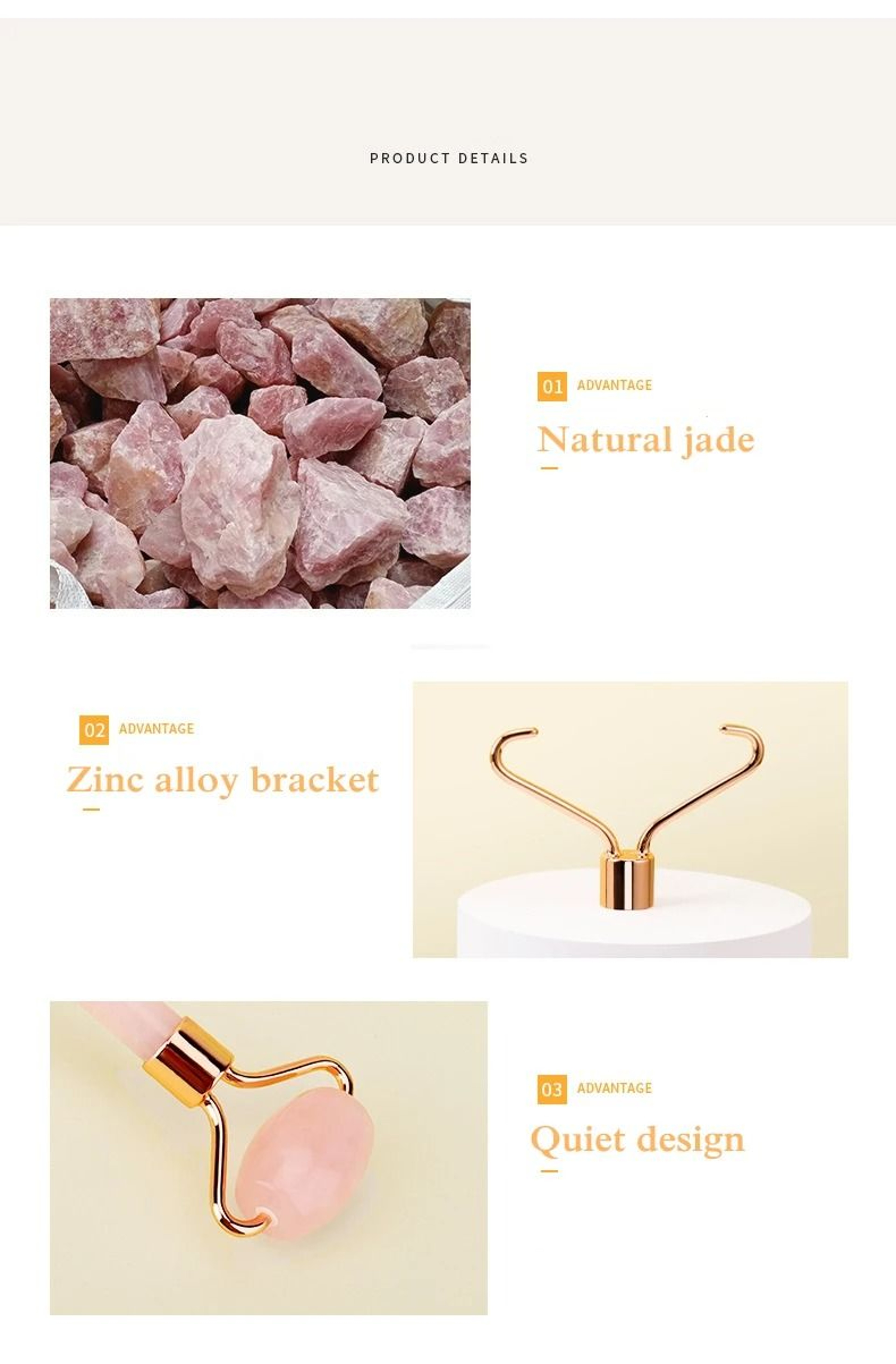 HighQuality Quartz Jade Facial Roller And Gua Sha AntiAging Set 5