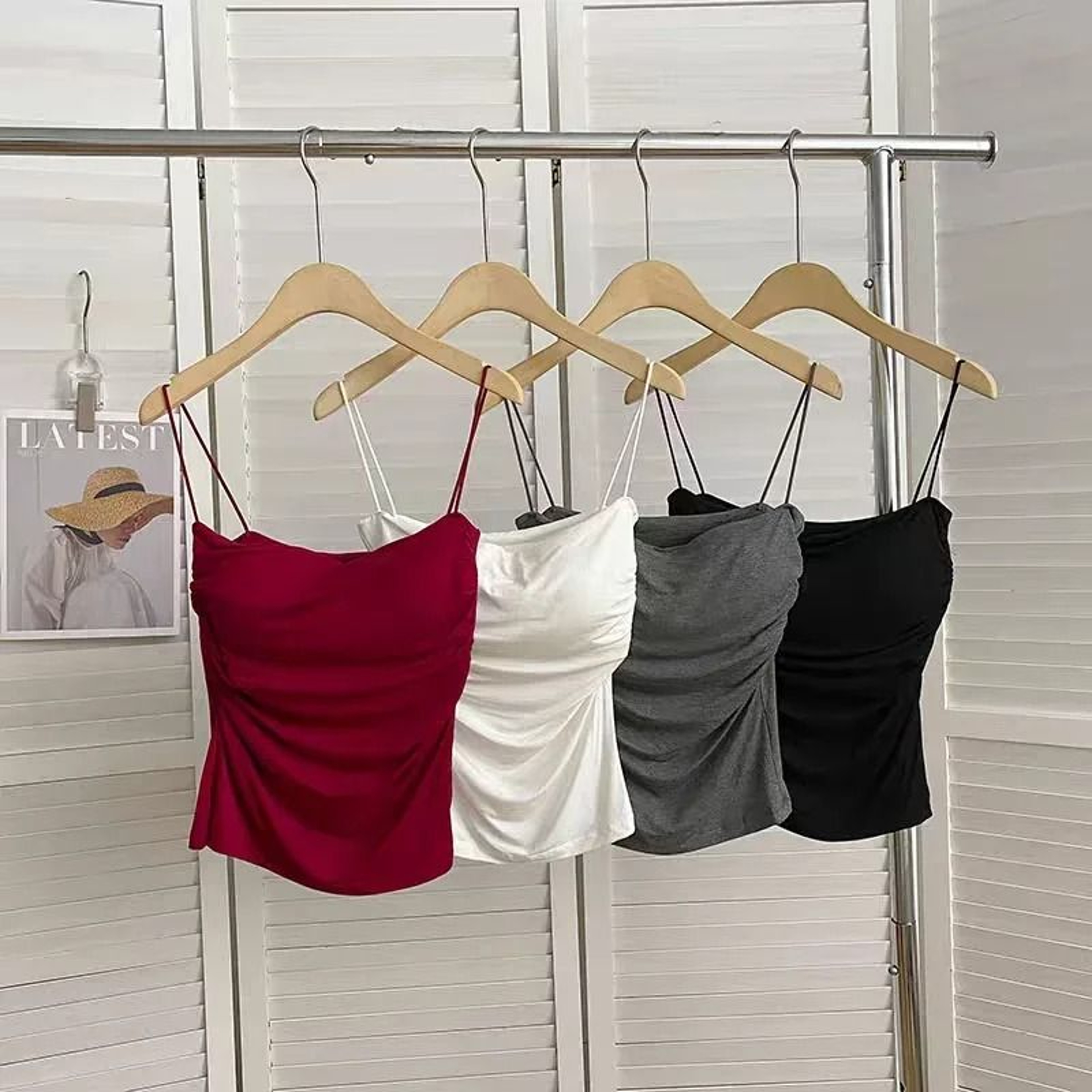 Womens Seamless Cotton Tank Top  Sexy Casual Crop Camisole With Chest Pads 5