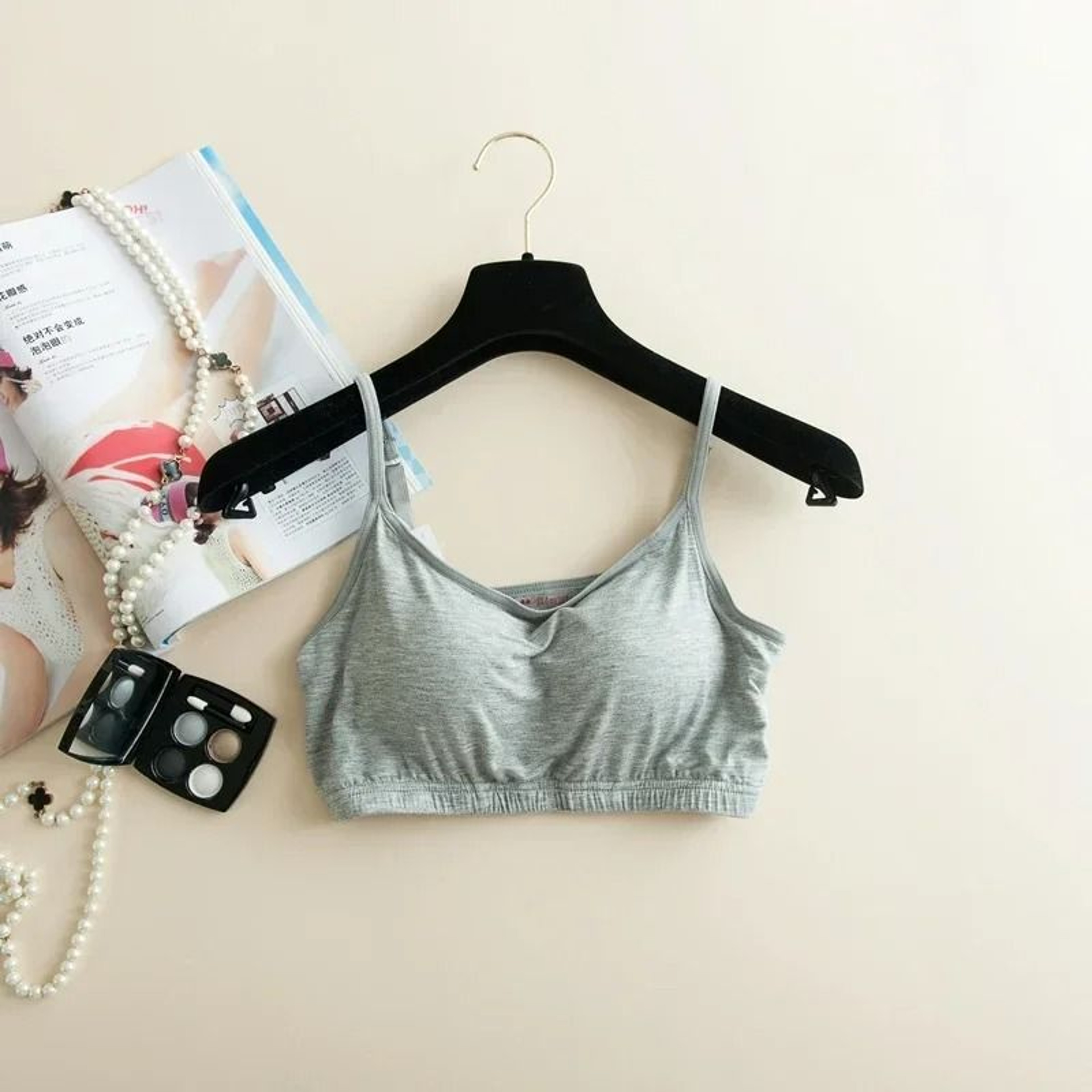 Womens Modal Wireless Sports Camisole  Integrated Chest Pad Crop Vest 8