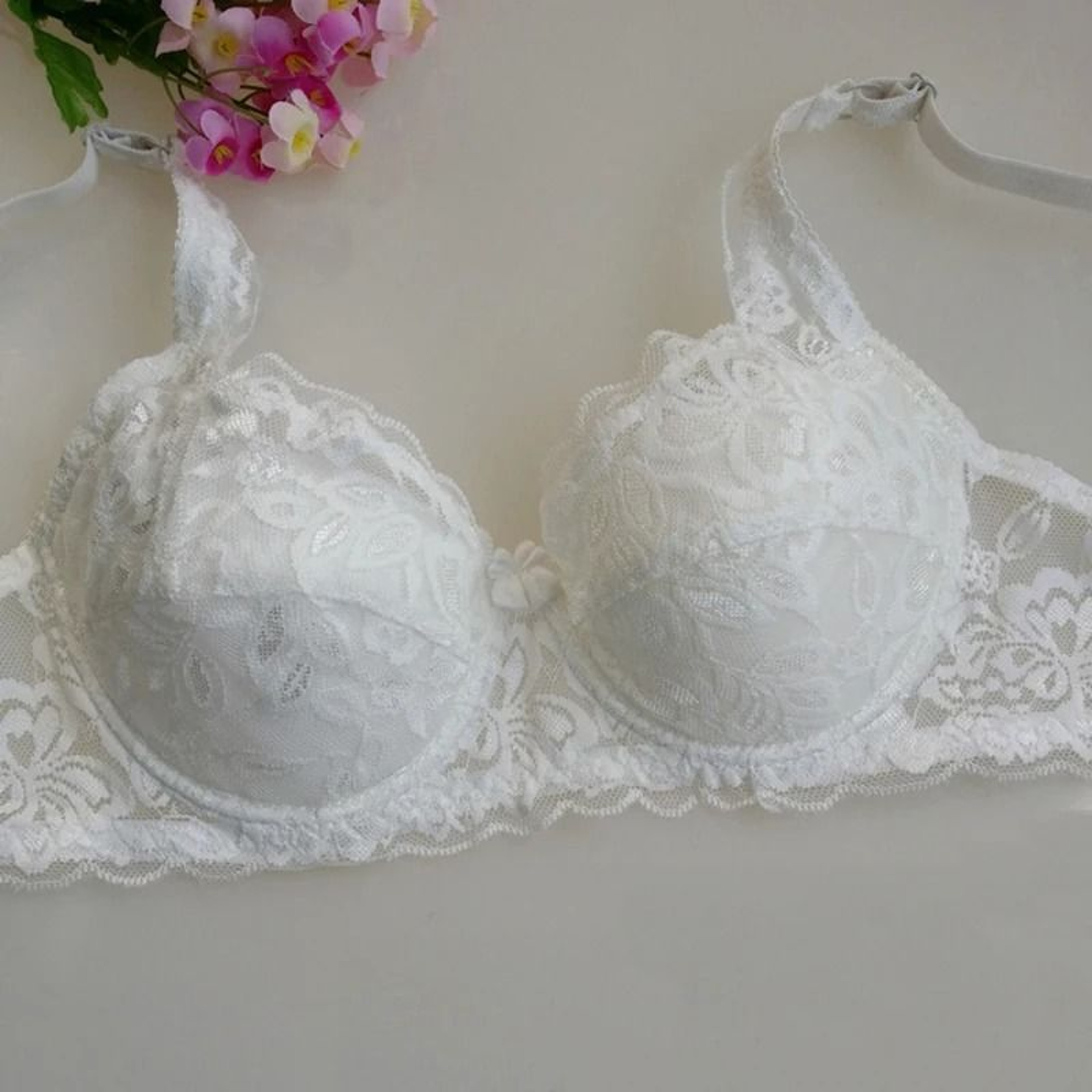 Elegant Lace FullCup PushUp Bra  Summer Thin Breathable Underwire Lingerie 1