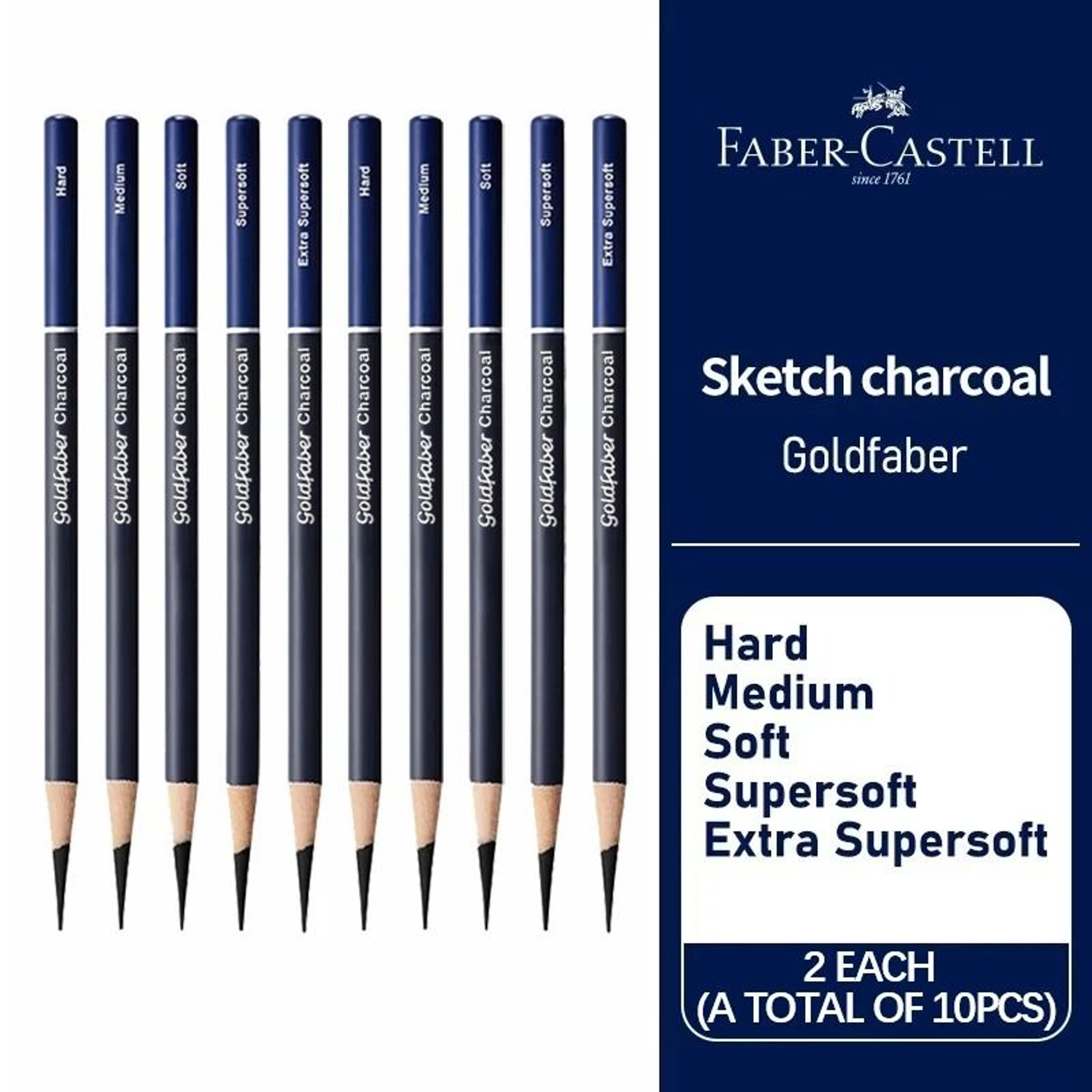FaberCastell Goldfaber Professional Sketching Charcoal Pencils  Artisan Grade 7