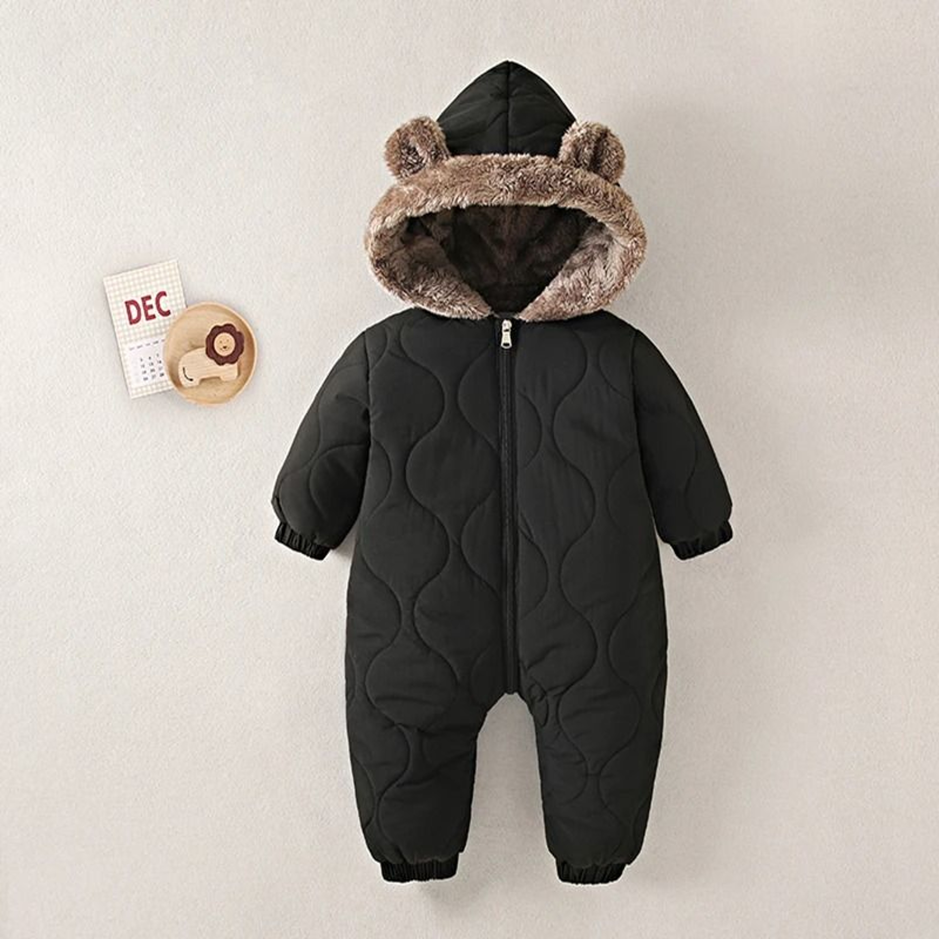 2025 Newborn Winter Snowsuit  VelvetLined Thermal Jumpsuit  Romper 6
