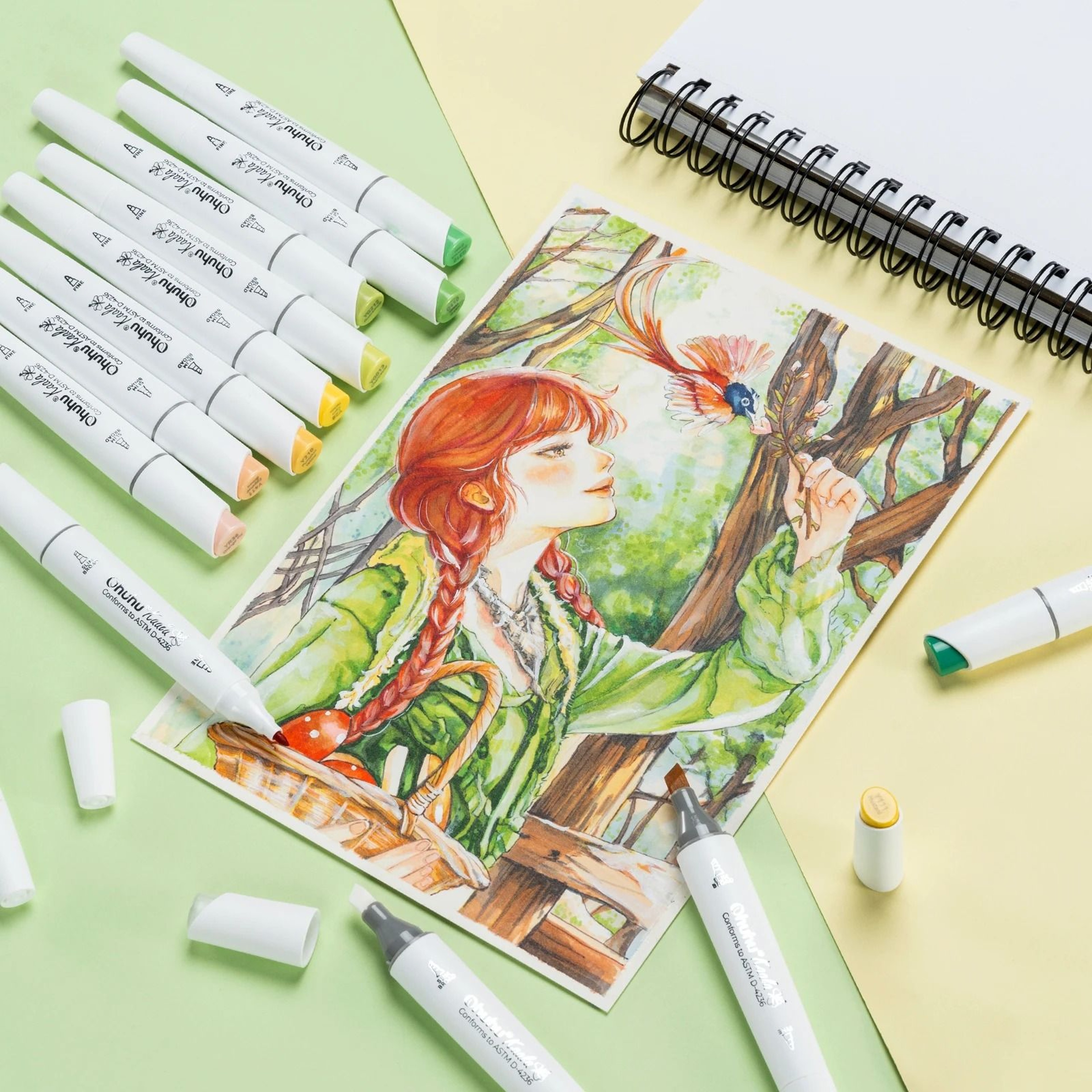 Ohuhu Kaala Professional Art Marker Set  Dual Tip Refillable Alcohol Markers 1