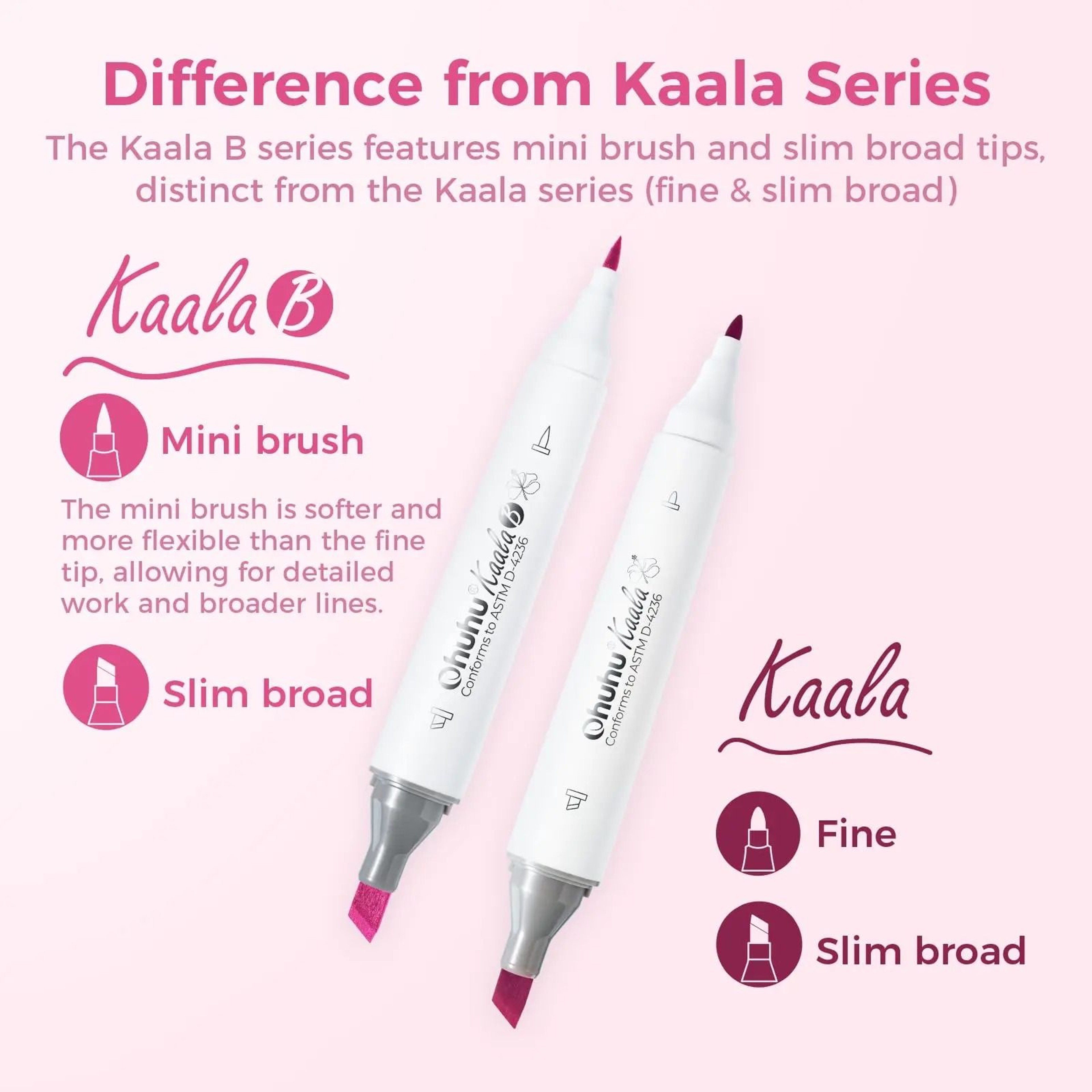 Ohuhu Kaala Professional Art Marker Set  Dual Tip Refillable Alcohol Markers 2