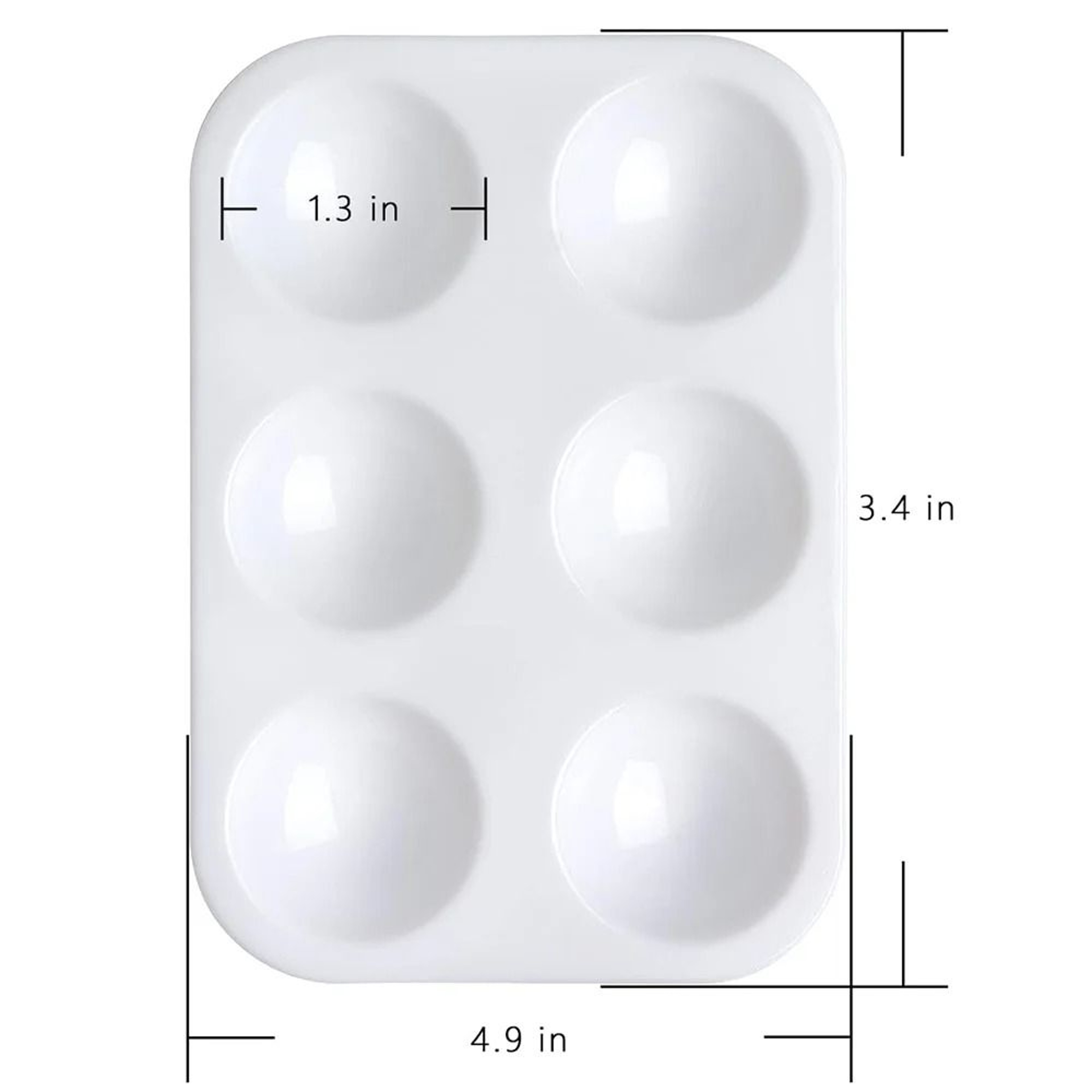White Plastic Paint Tray Palette Watercolor Color Mixing Tray For Art Party DIY Craft 5