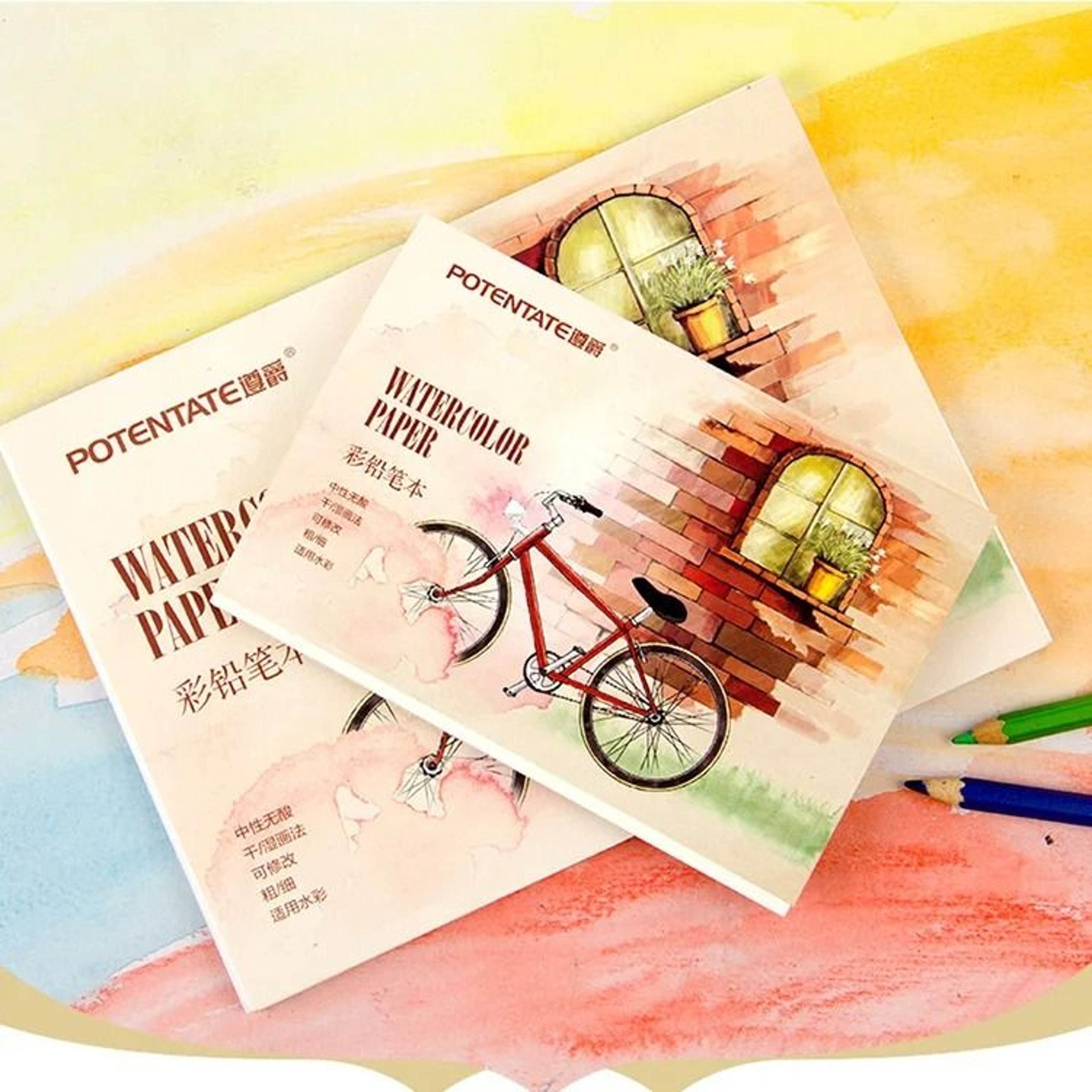 A5A6 300gsm Professional Watercolor Sketchbook 12 Sheets Heavyweight Drawing Handbook 0