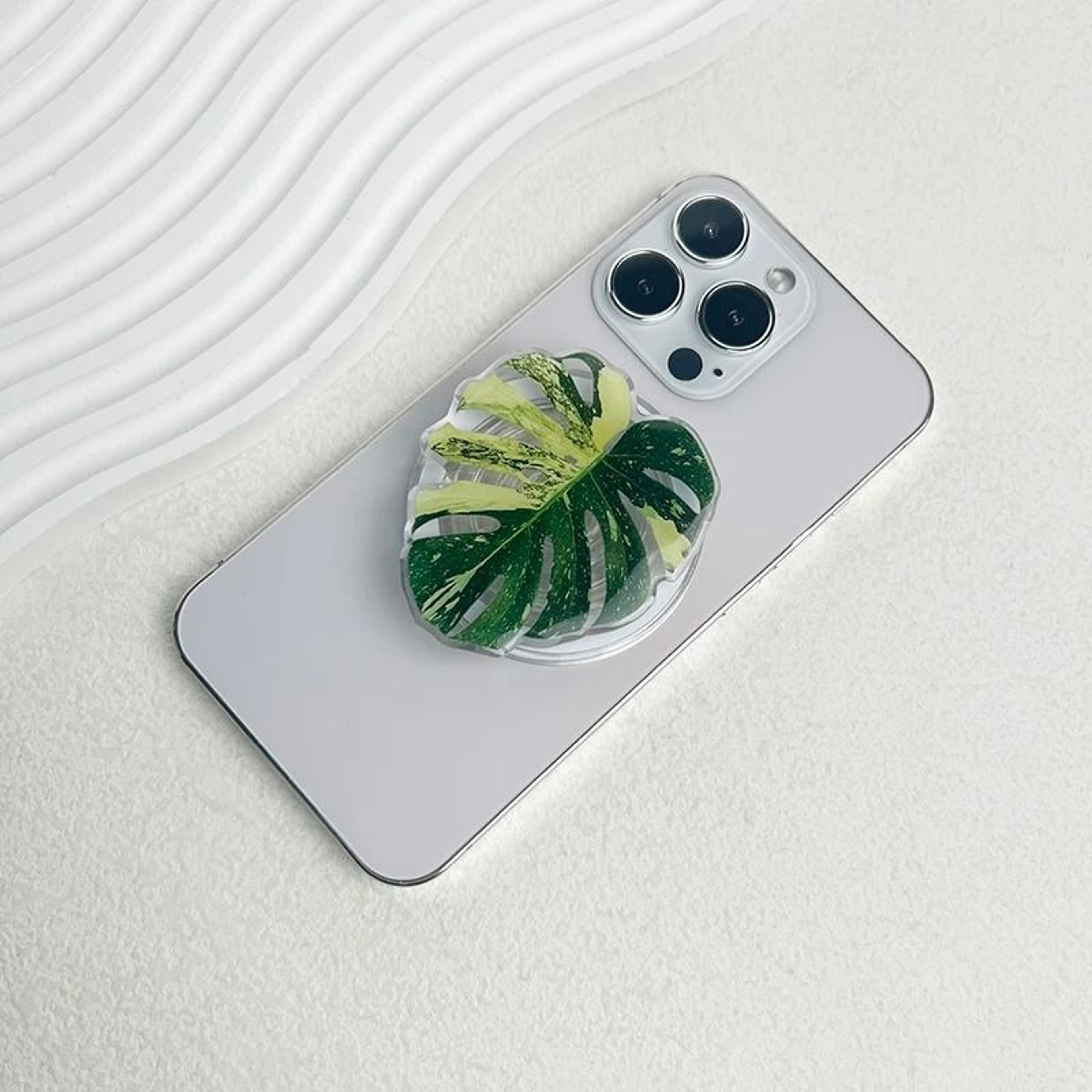Popular Plant Leaf Magnetic Folding Mobile Phone Grip Holder For MagSafe IPhone  Samsung 9