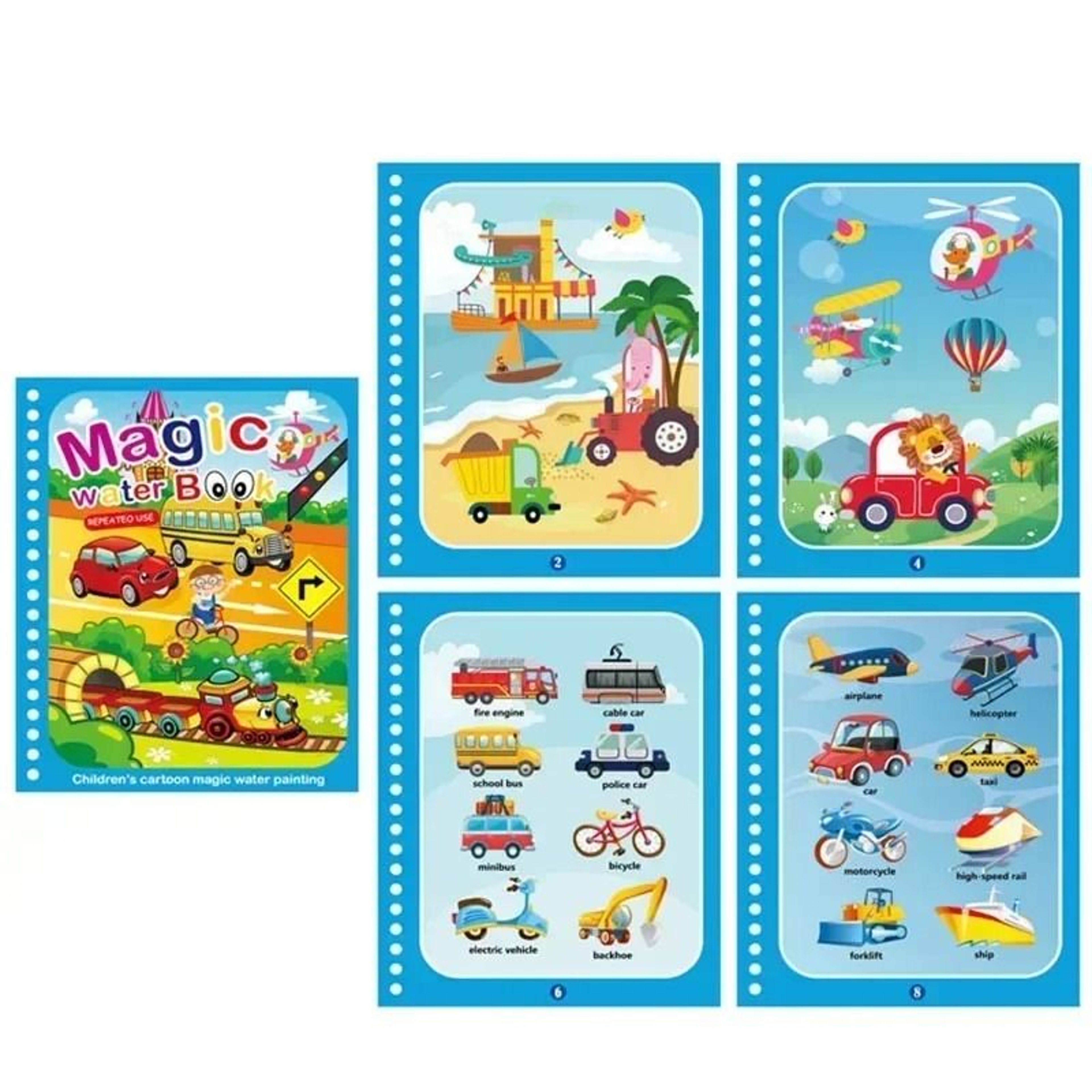 Reusable Magic Water Coloring Book  DIY Sensory Drawing Toy For Kids  Kindergarten Graffiti 10