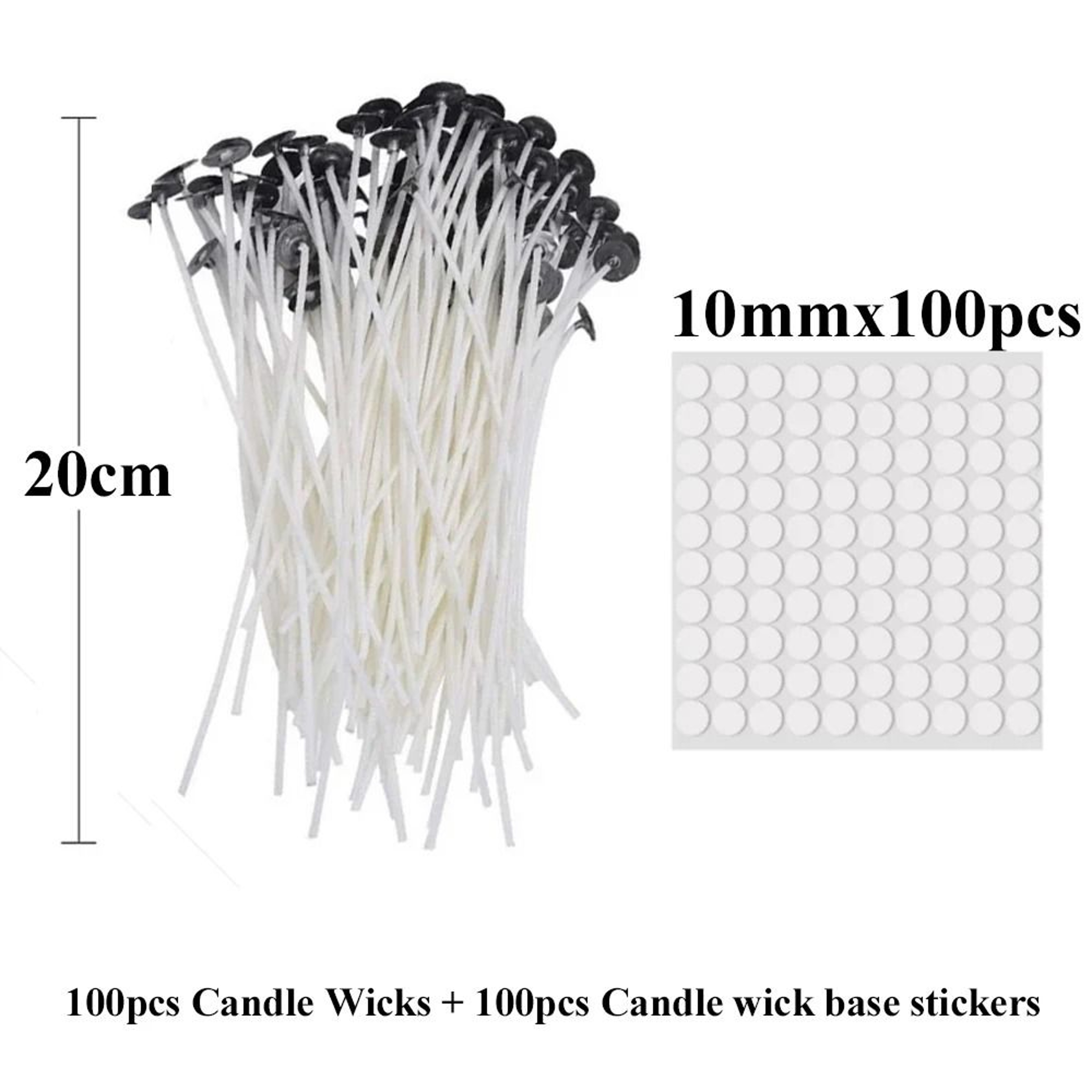 Smokeless PreWaxed Candle Wicks  Professional Cotton Core DIY Handmade Candle Tooling System 28