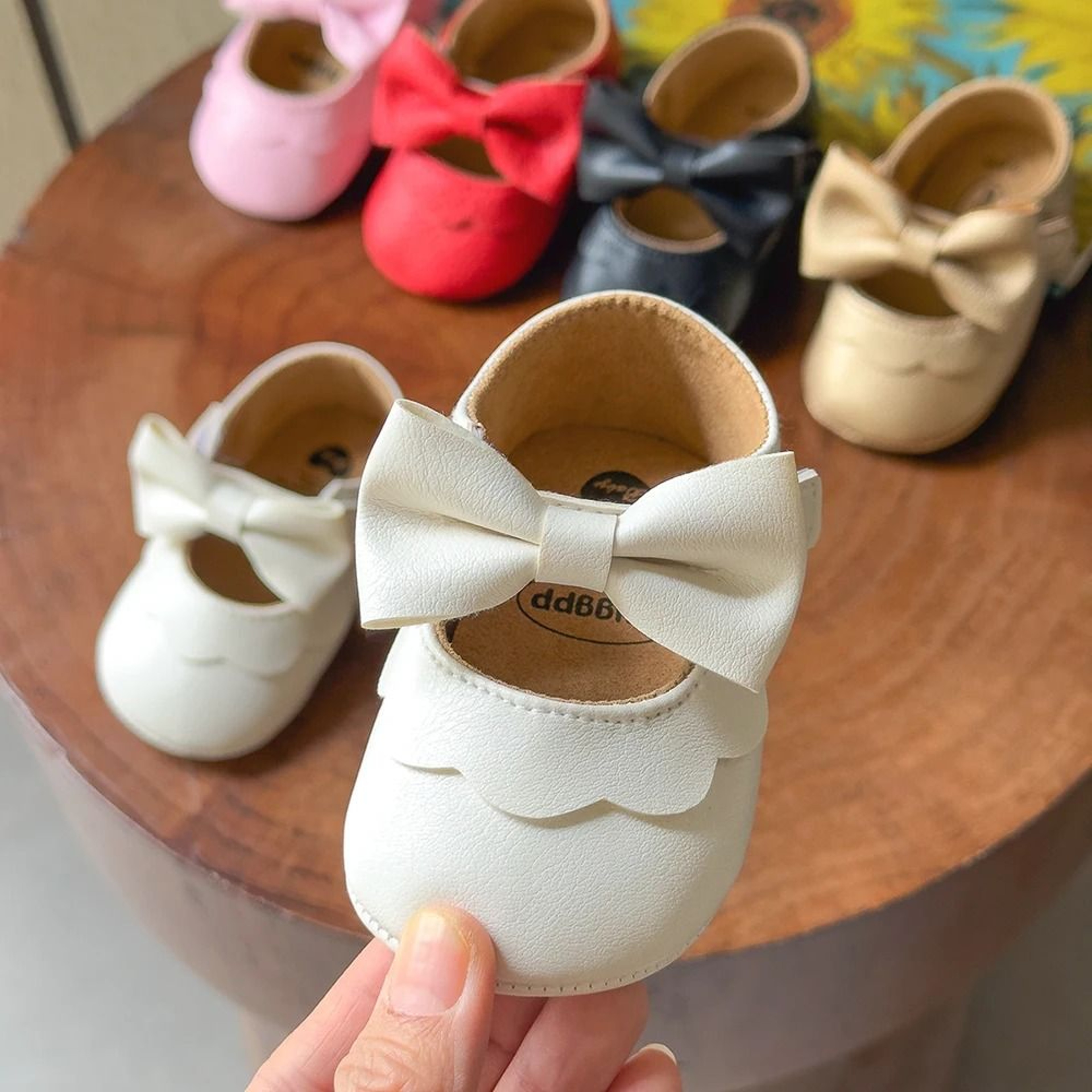 Baby Casual Mary Janes  Newborn Bowknot NonSlip SoftSole PU First Walkers 0