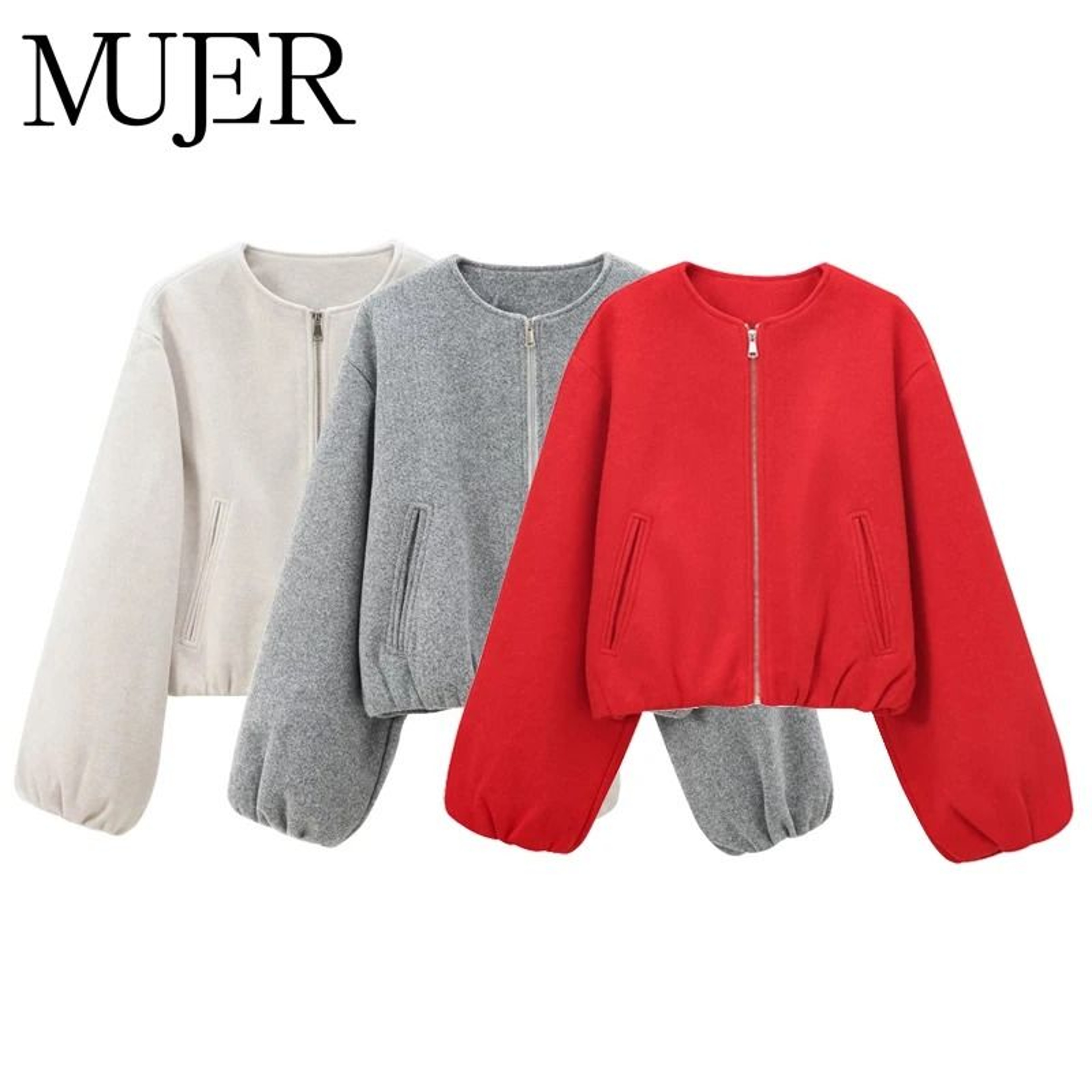 MUJER Premium Cropped Bomber System  HighPerformance Soft Sports Jacket  Technical Outerwear Infras 0