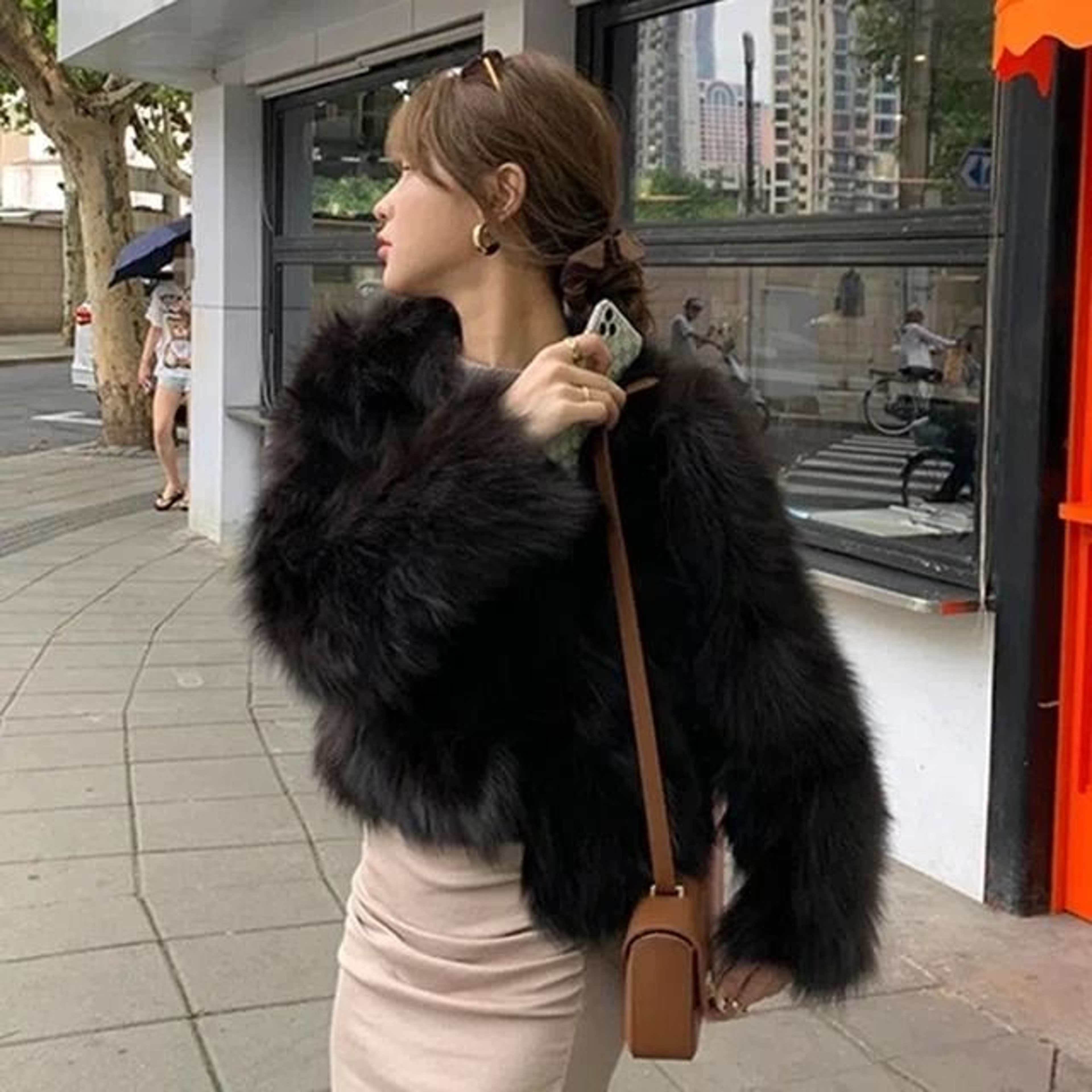 2026 Fashion Imitation Fox Fur Coat  Premium Casual Short Loose Winter Jacket  Comfortable Outerwea 10