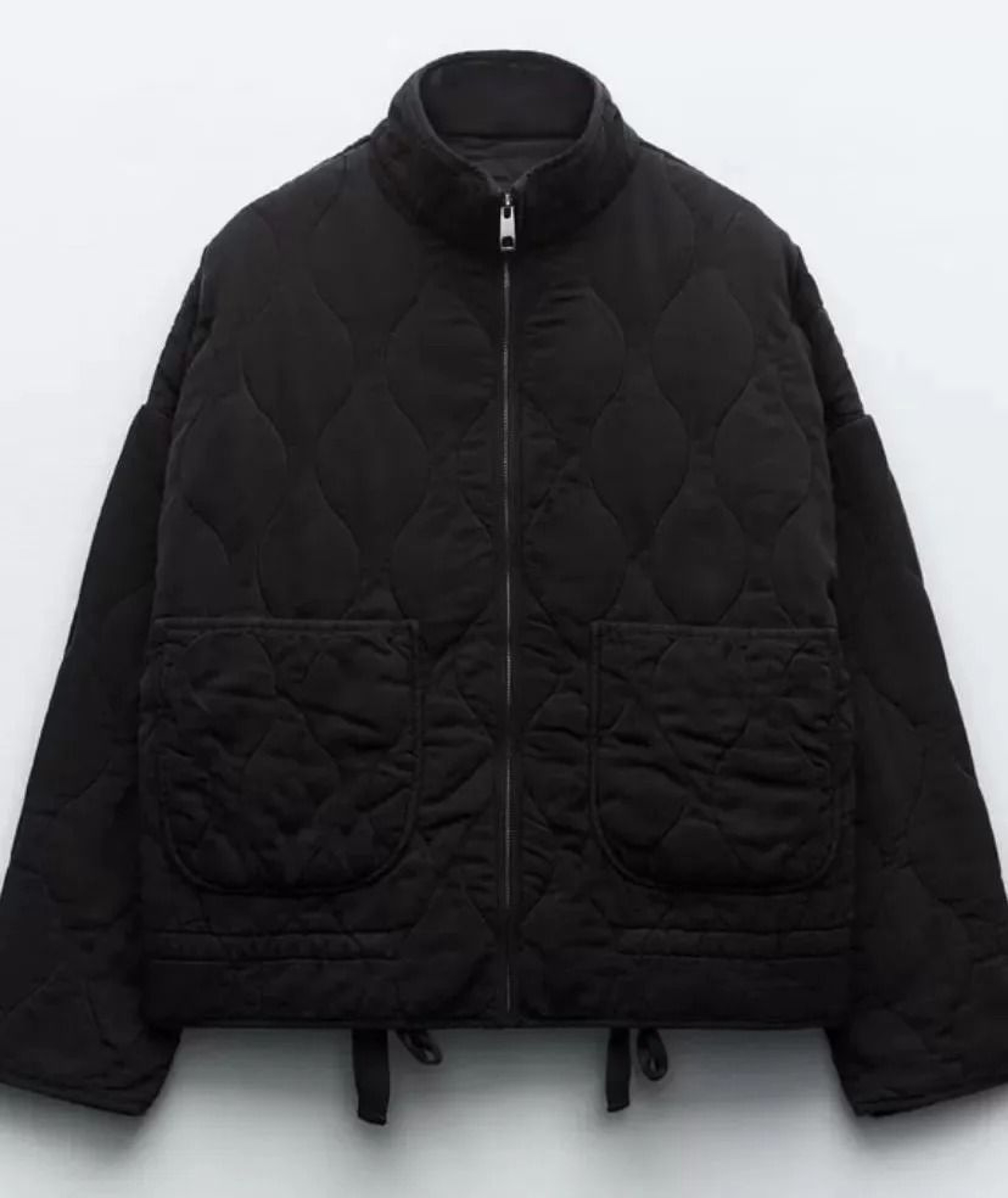 ZW Vintage Rayon Quilted System  Premium Lenzing Cotton Jacket  HighCollar Decorative Outerwear Inf 7