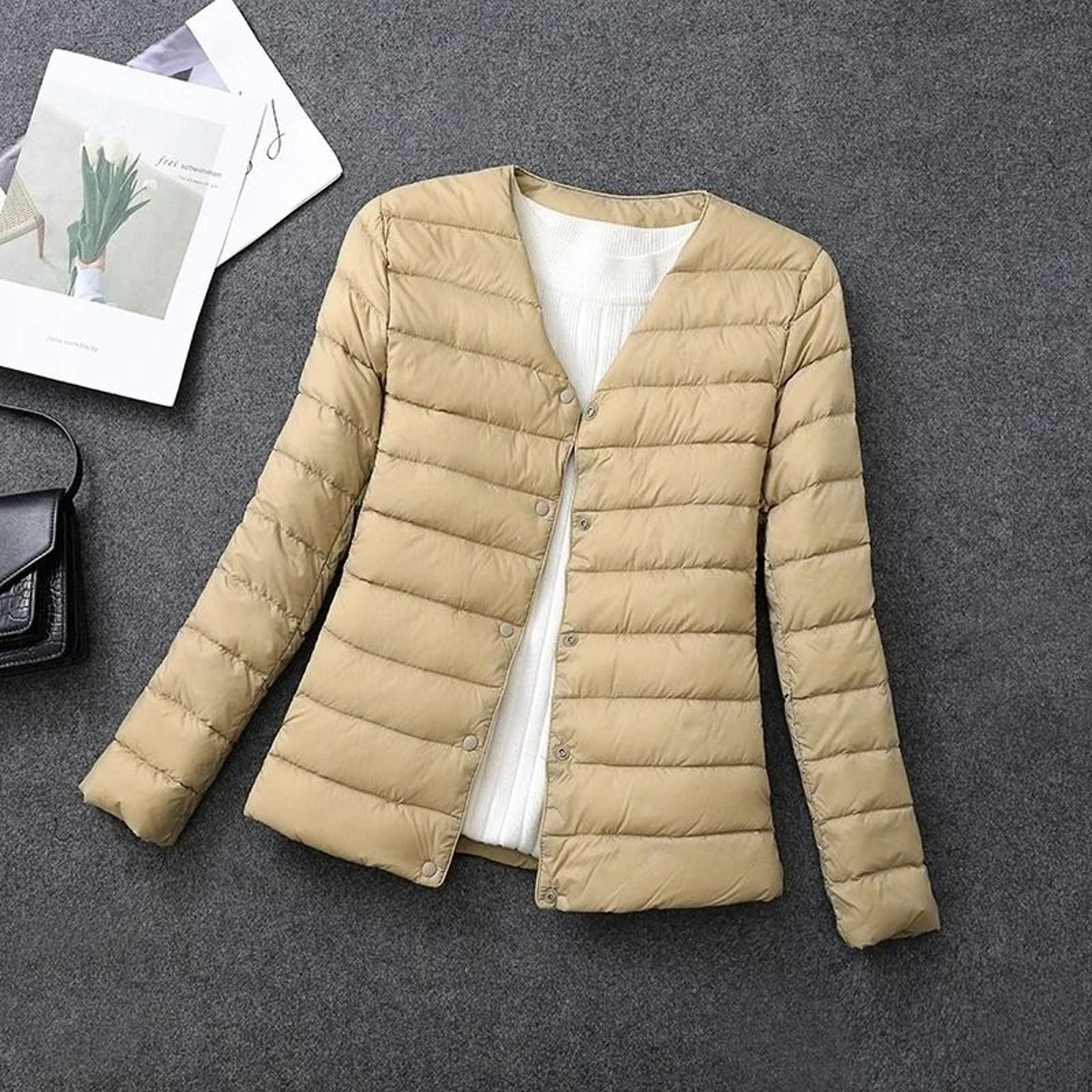 Womens Matt Fabric Duck Down System  Premium Lightweight Windbreaker Parka  Plus Size Thermal Infra 3