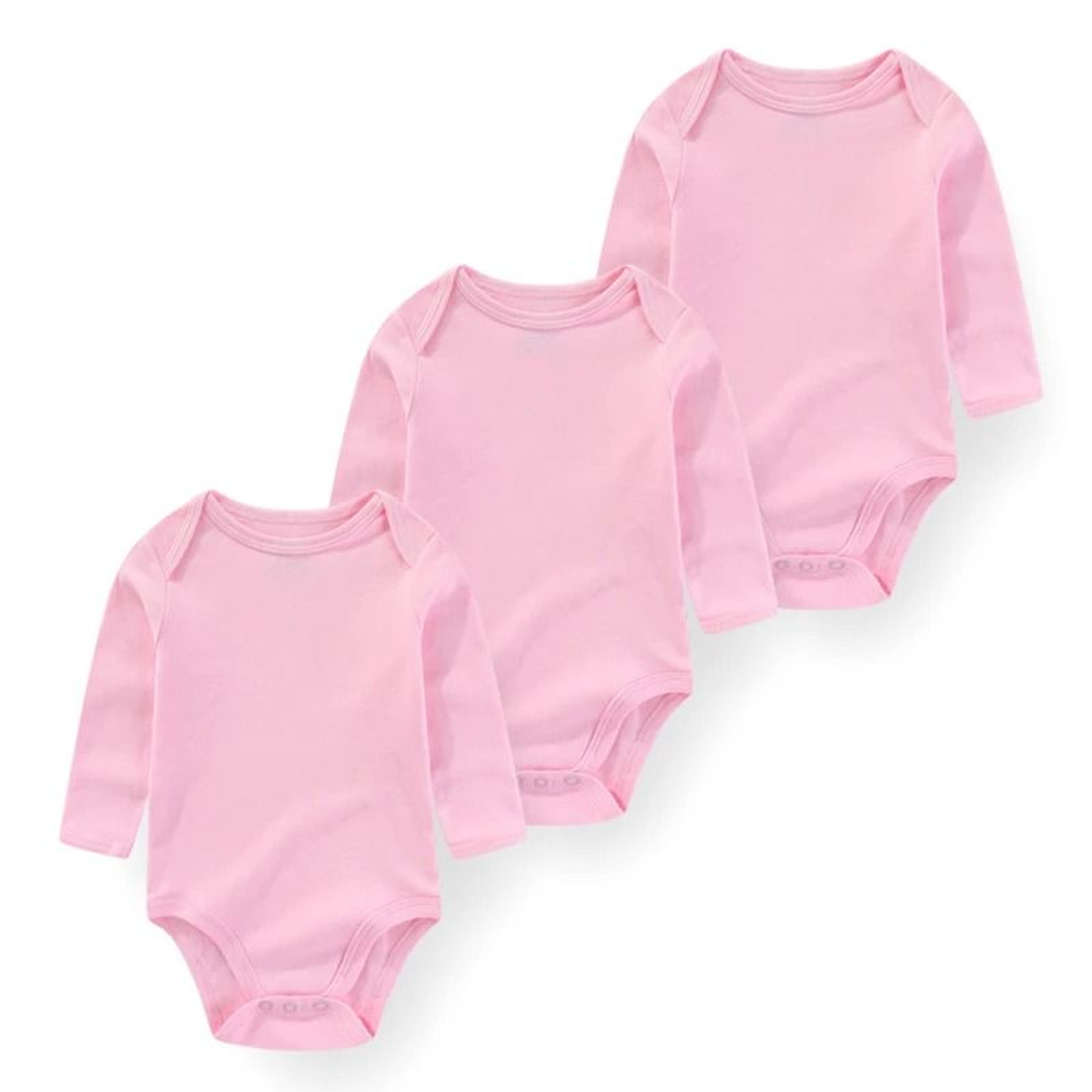 Kiddiezoom 3Pack Newborn Cartoon Bodysuits  Premium 100 Cotton Long Sleeve Soft Infant Onesies 22