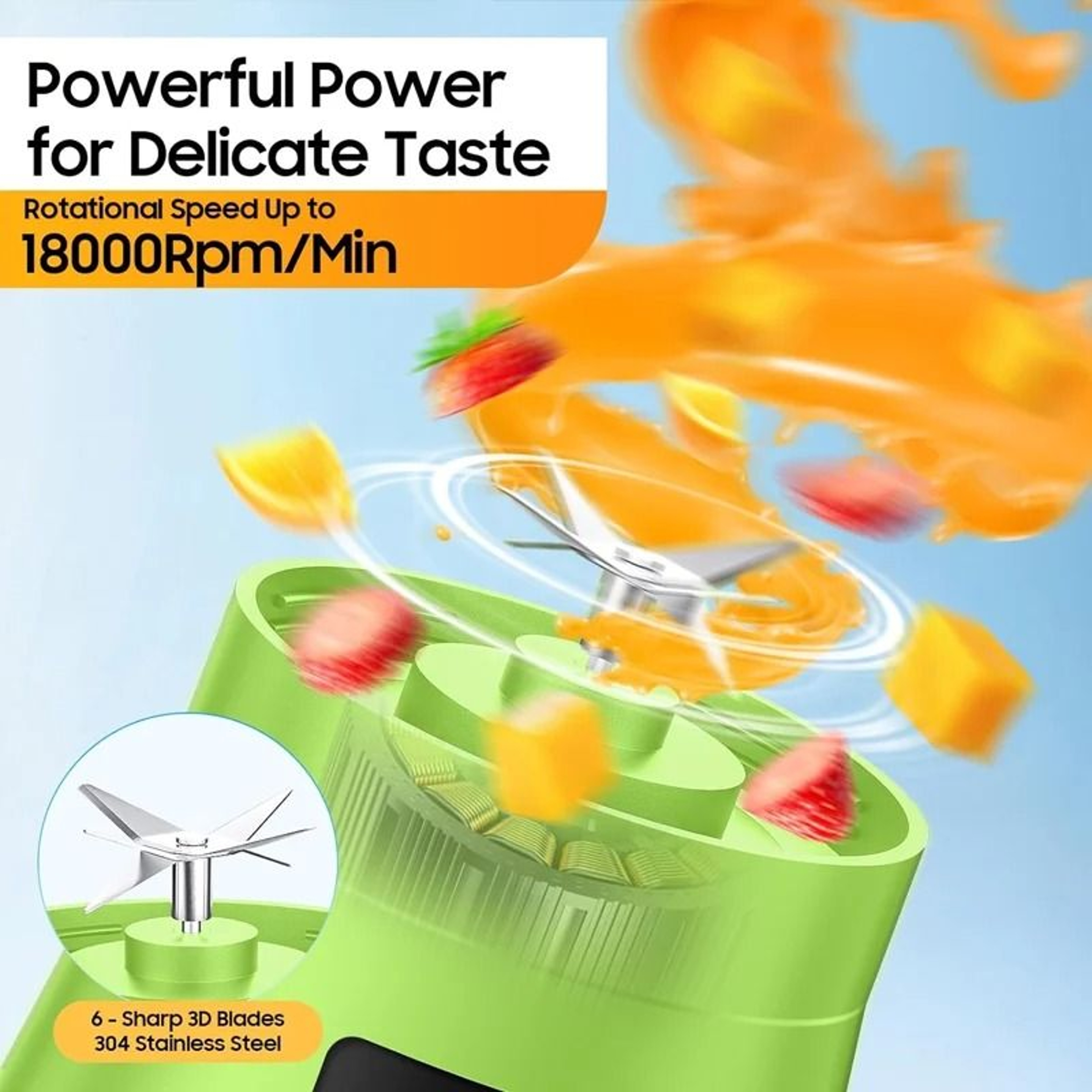 380ml Portable Juicer Blender  Premium Mini USB Rechargeable Smoothie Cup  Fitness Travel Nutrition 1