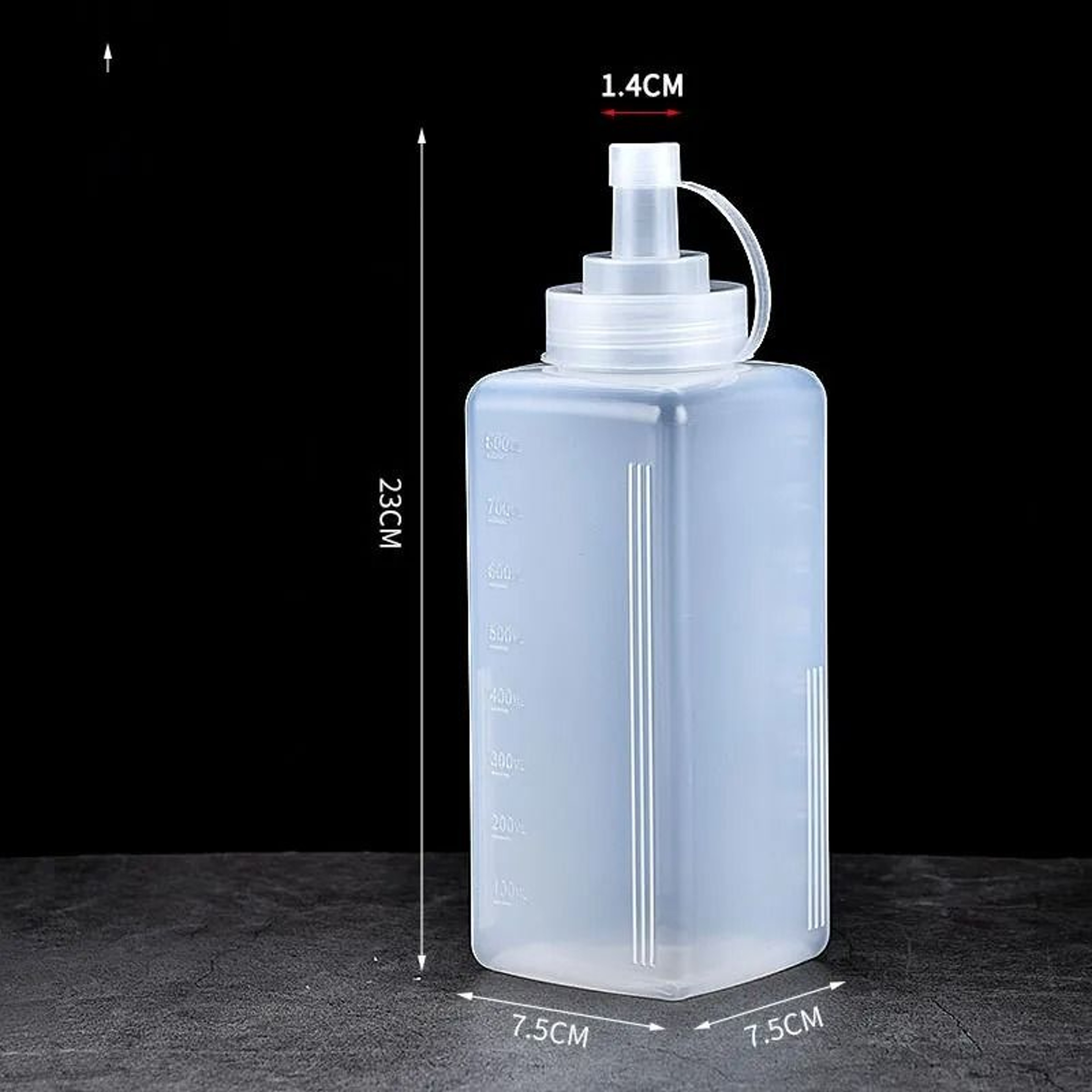 ProSeries Squeeze Condiment Bottle  HighCapacity Jam  Salad Dressing Dispenser With Storage Lid 6