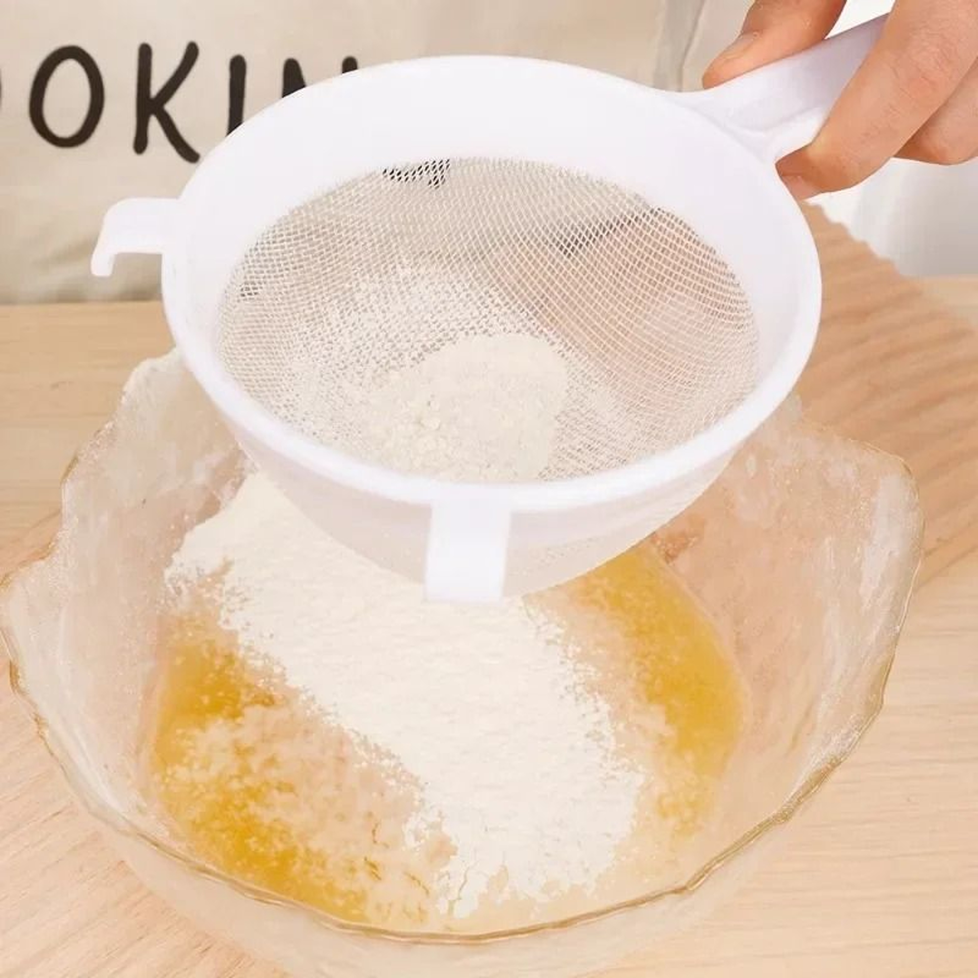 Fine Mesh Plastic Kitchen Strainer  Premium Nut Milk  Coffee Sieve System With Ergonomic Handle 1