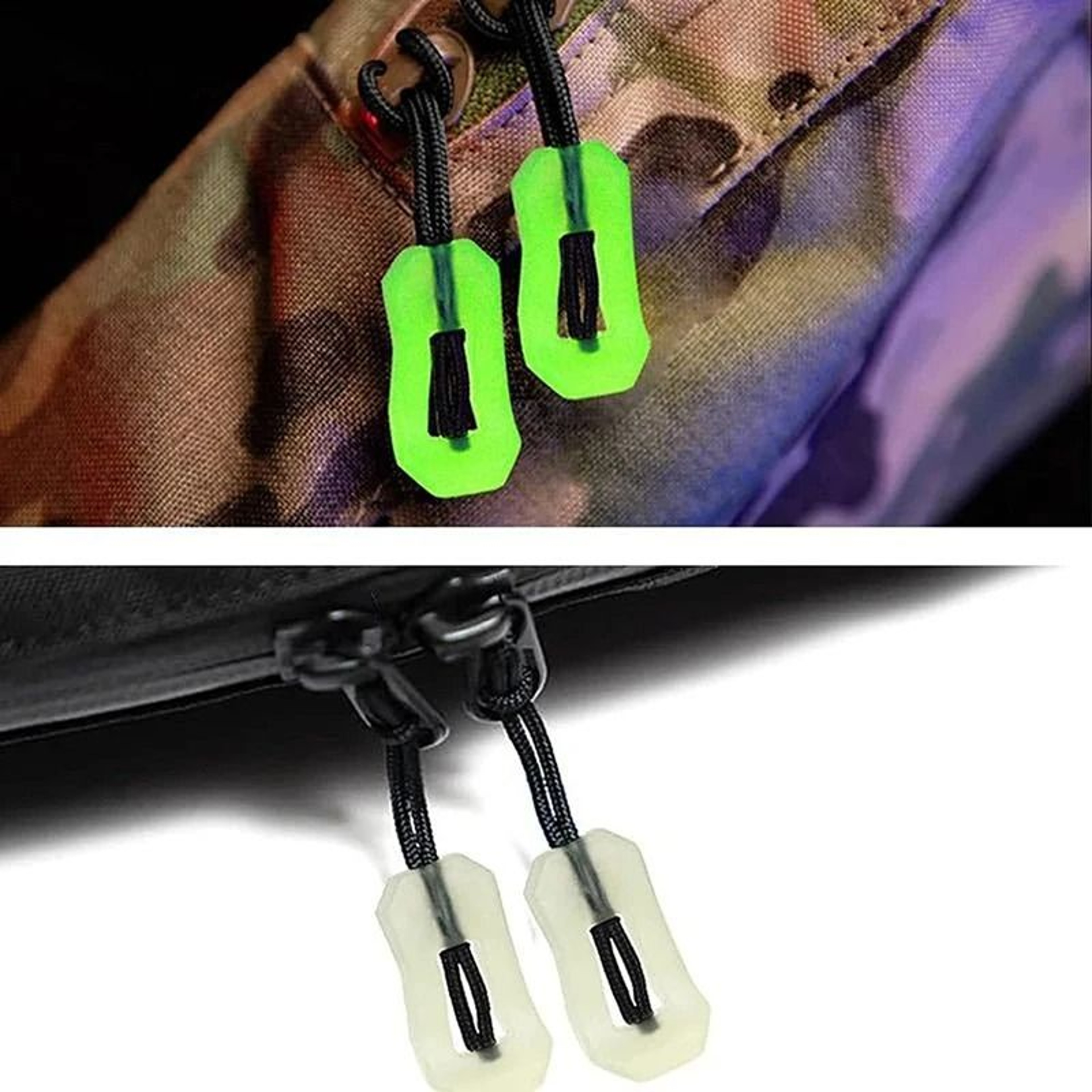 6Pcs Luminous Zipper Pull System  Premium Glow In The Dark AntiLost Backpack  Jacket Infrastructure 3