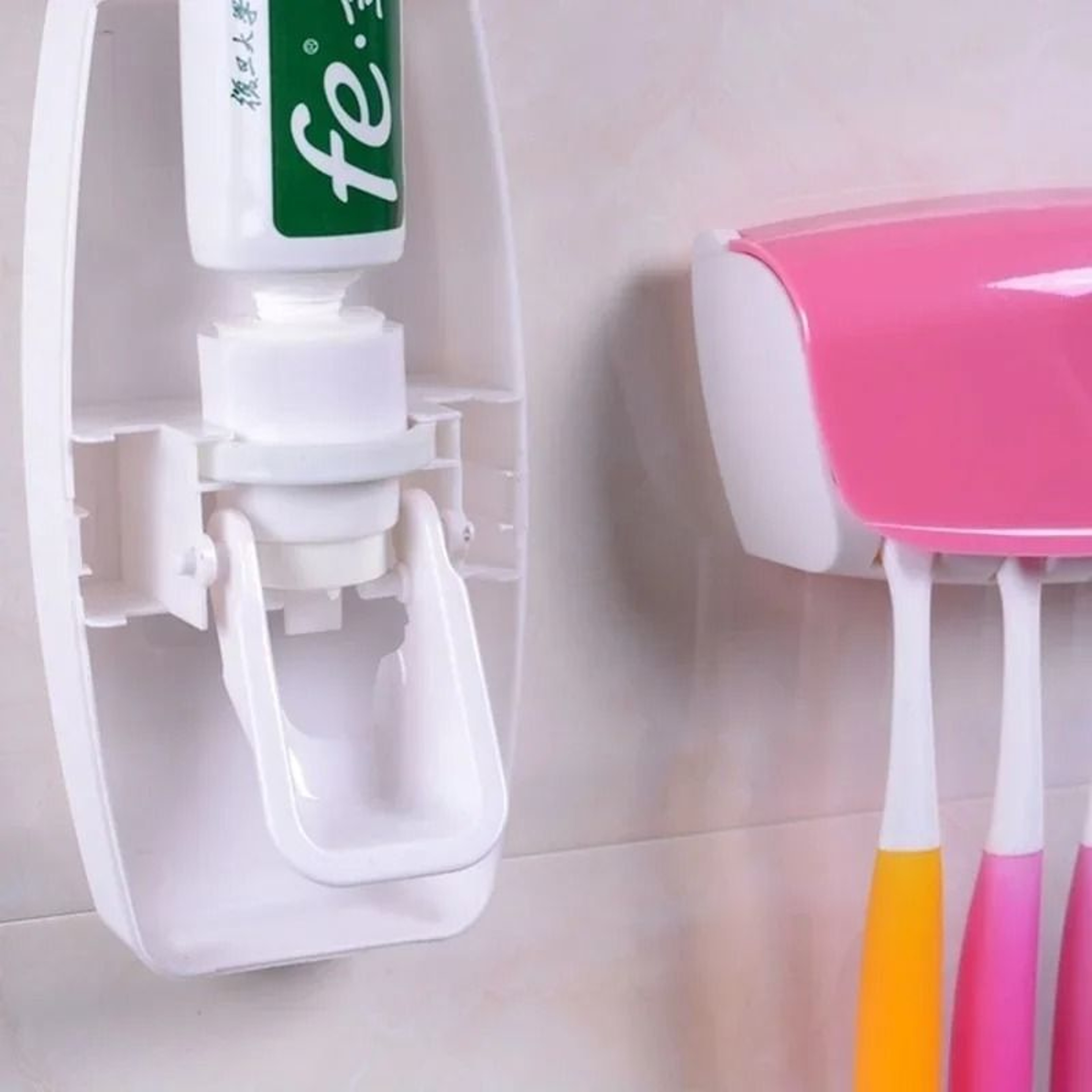 Automatic Toothpaste Dispenser  Holder  Premium WallMount Squeezer  DustProof Bathroom Infrastructu 1