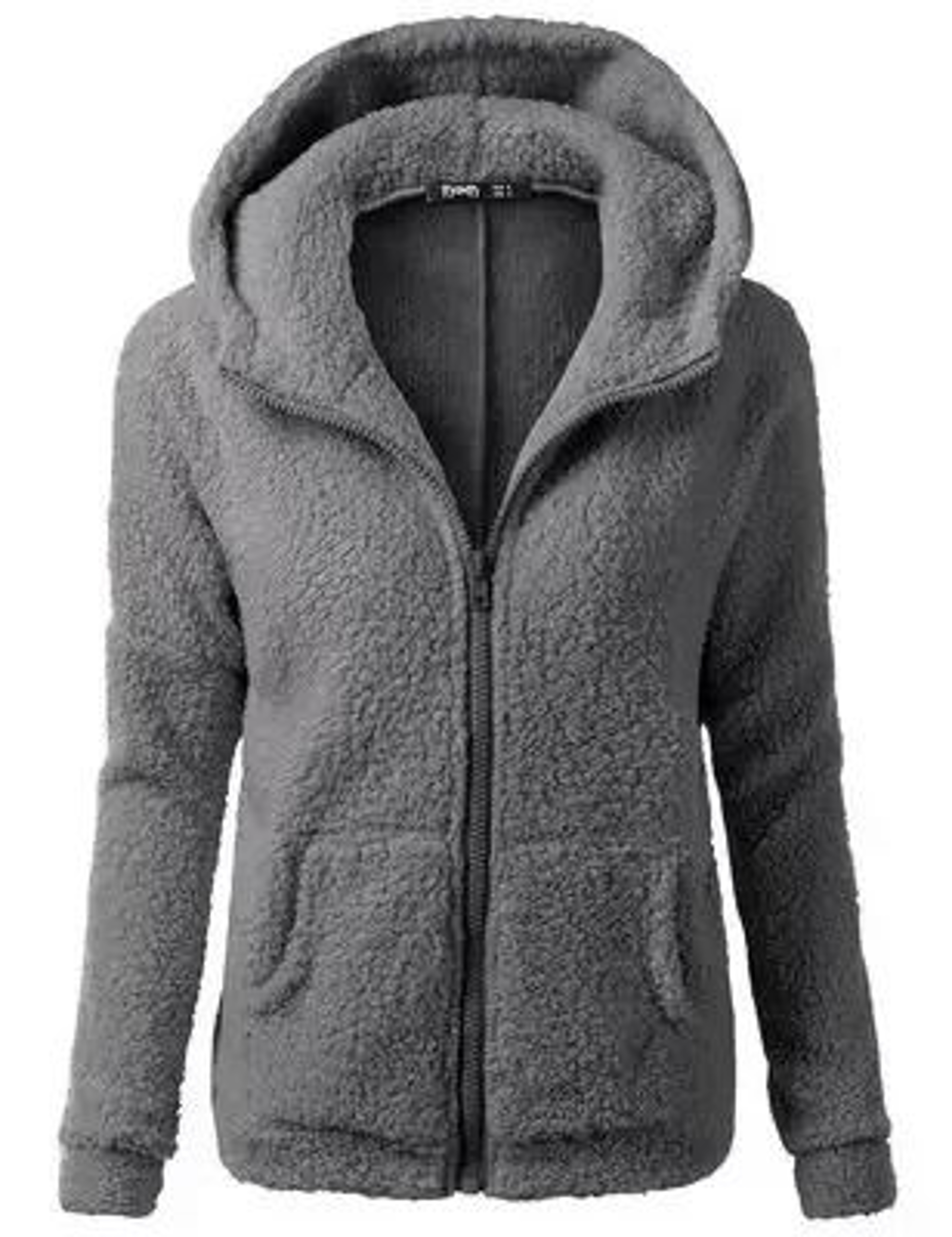 Autumn Winter Warm Hoodie Zipper Coat Solid Soft Fleece Womens Jacket 12