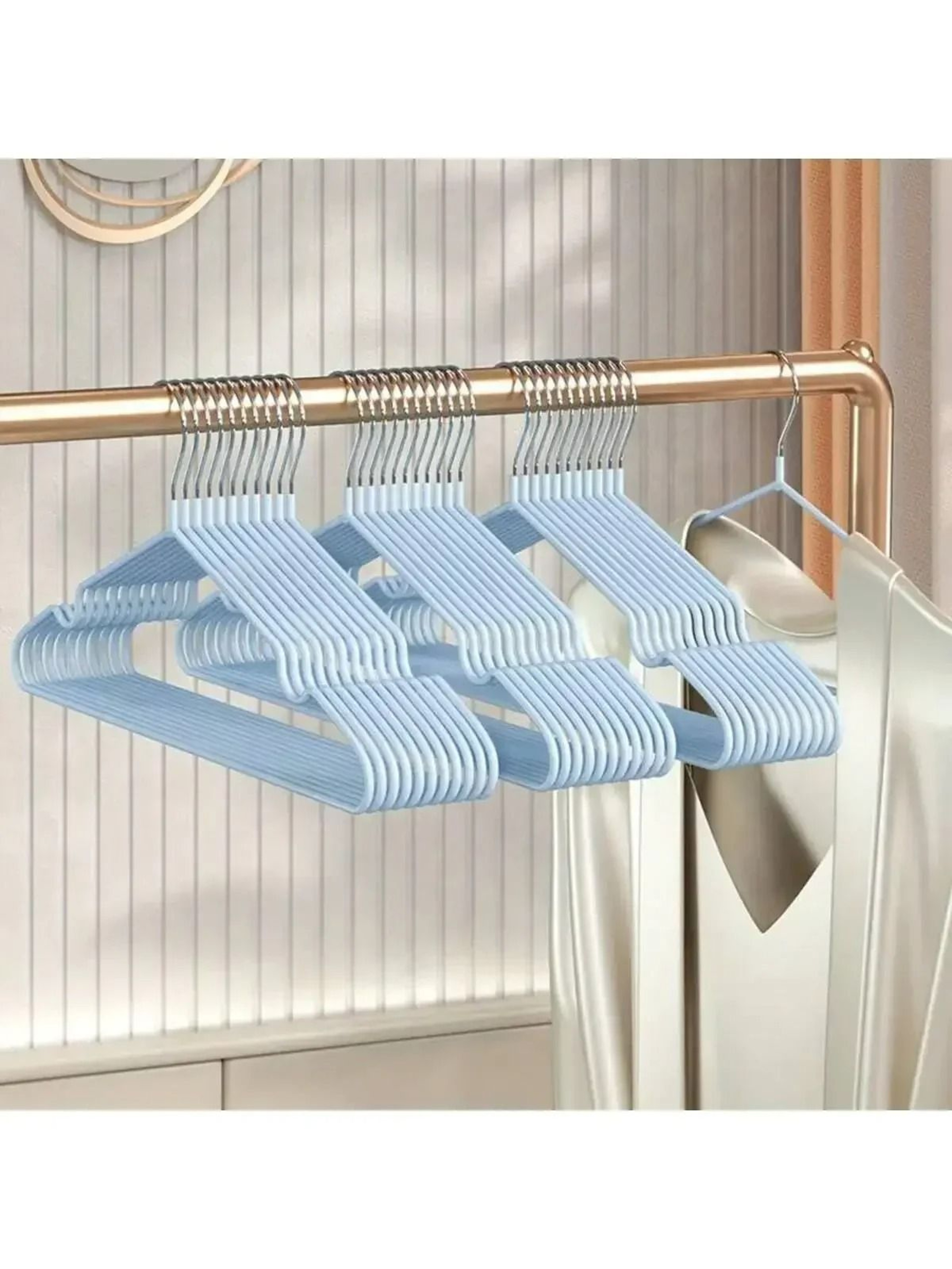10pcs Metal Traceless NoSlip Clothes Hangers Durable Space Saving Racks 6