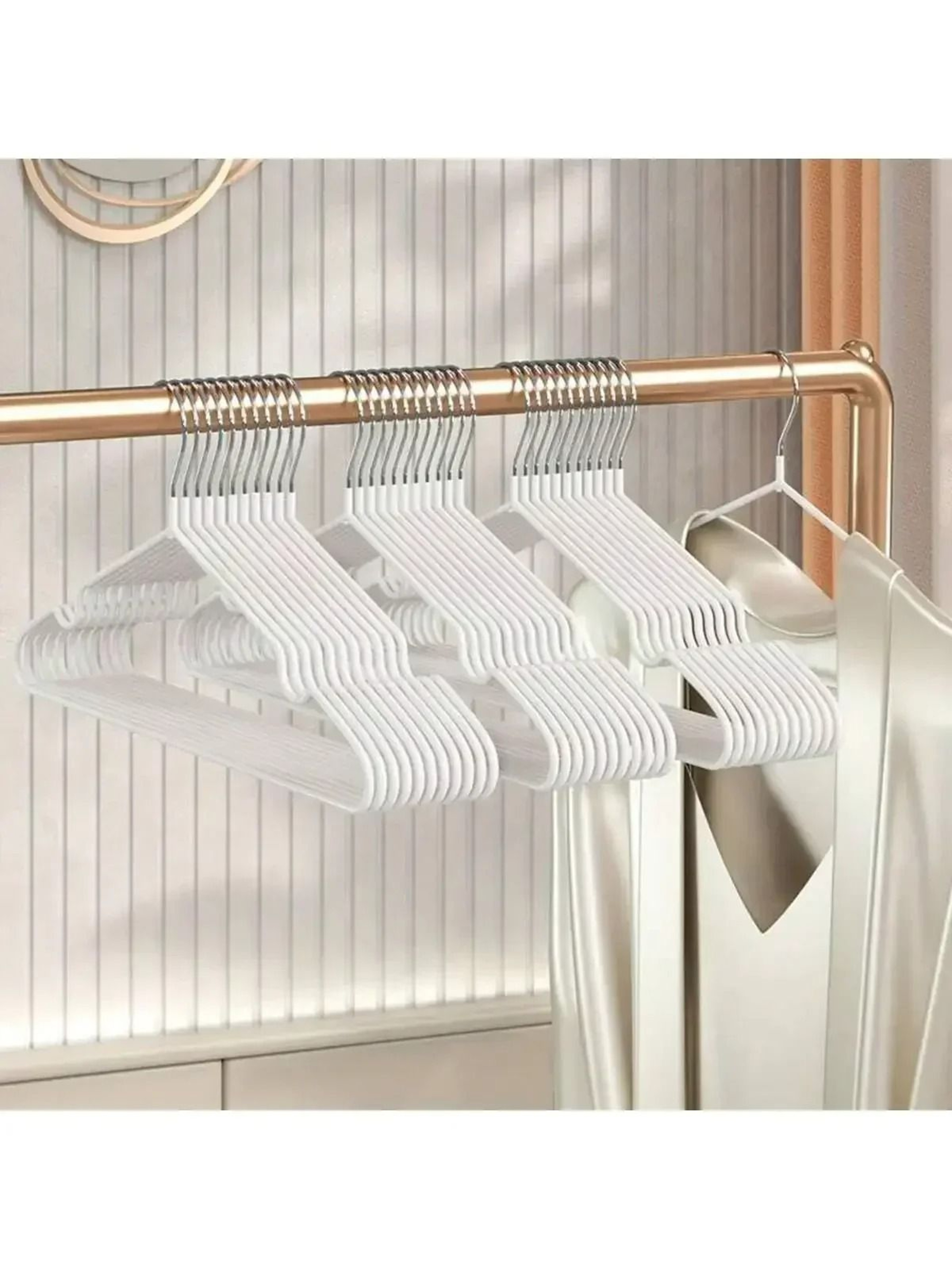 10pcs Metal Traceless NoSlip Clothes Hangers Durable Space Saving Racks 7