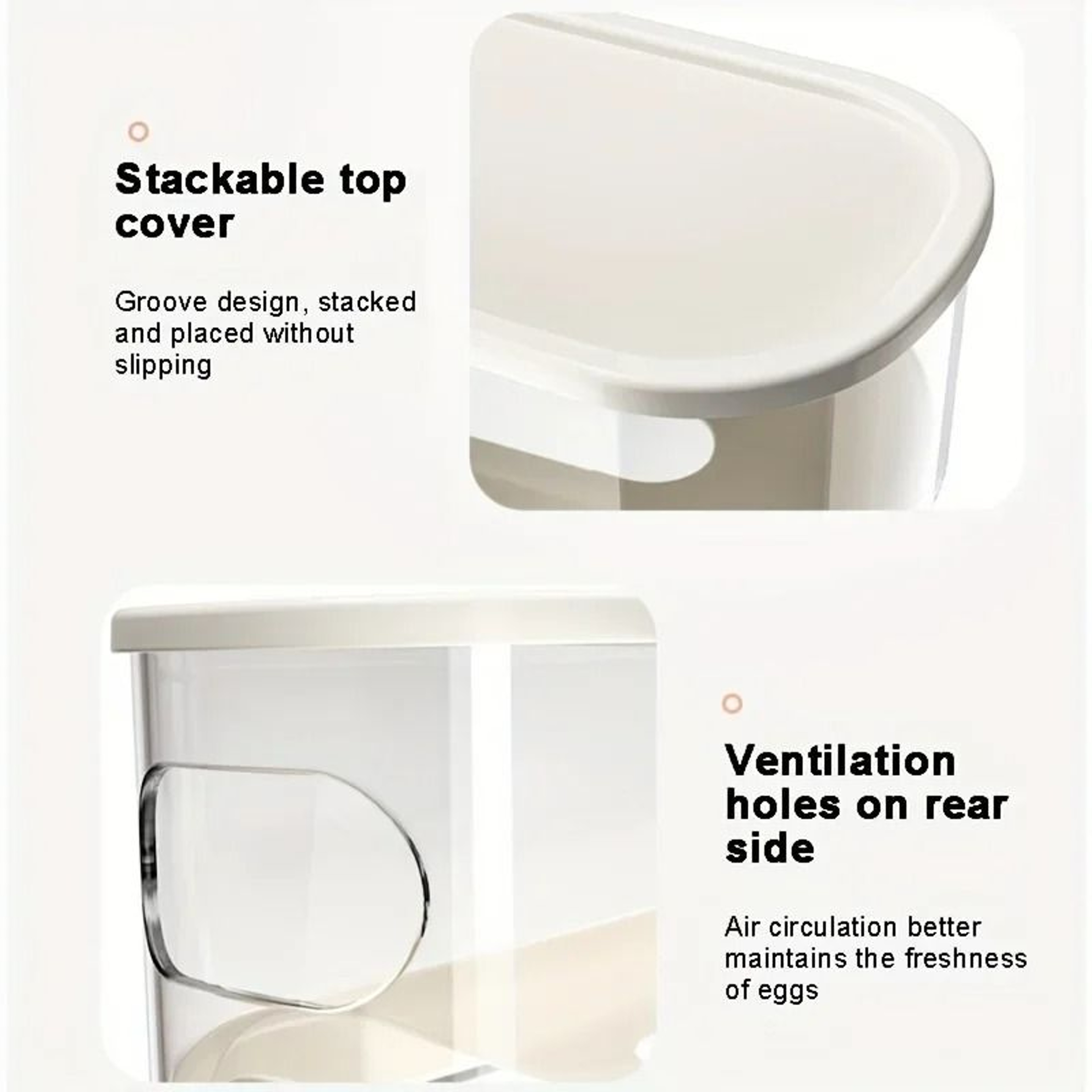 Double Layer Rolling Egg Storage Box Automatic Scrolling Refrigerator Dispenser 2